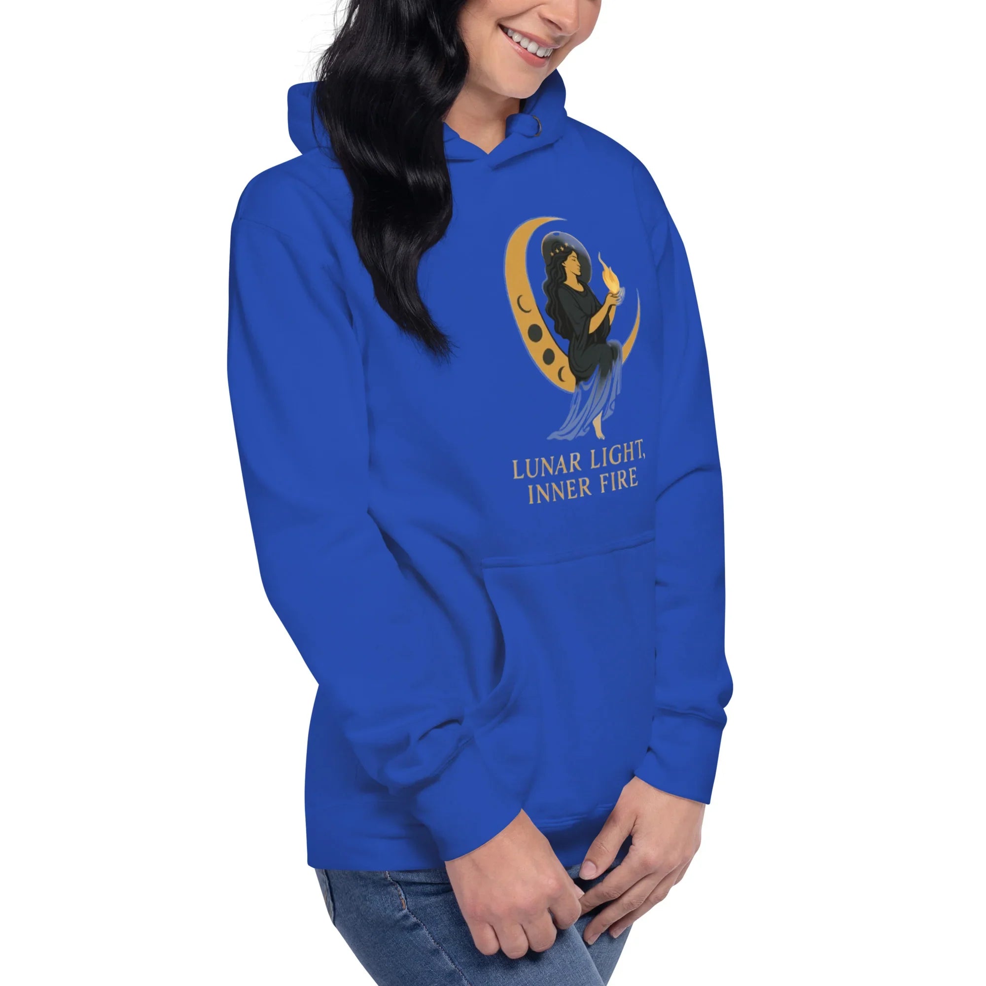 Lunar Light Inner Fire Hoodie – Moon Goddess Art - RaZits