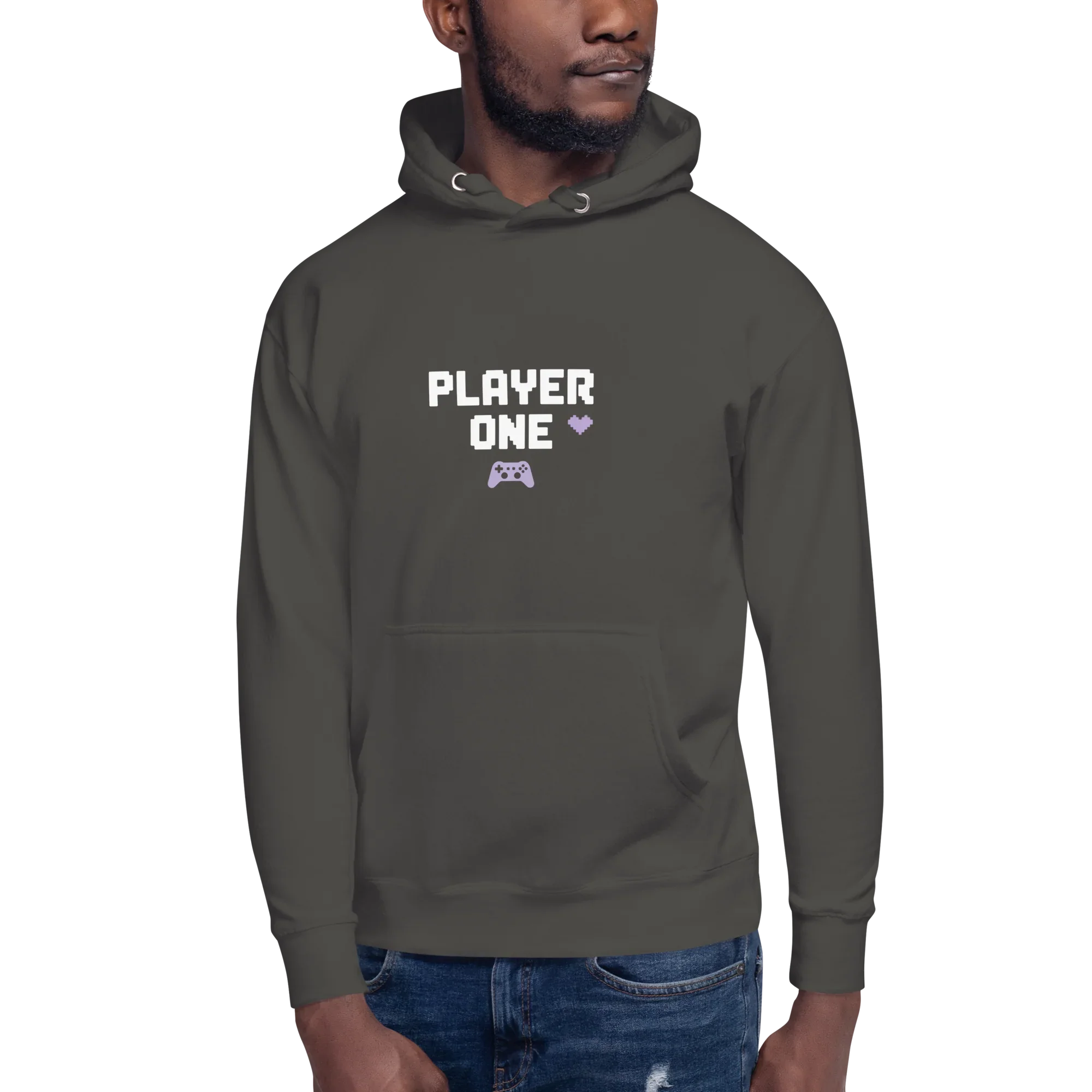 Player One Hoodie – Minimalist Pixel Gamer Design - RaZits