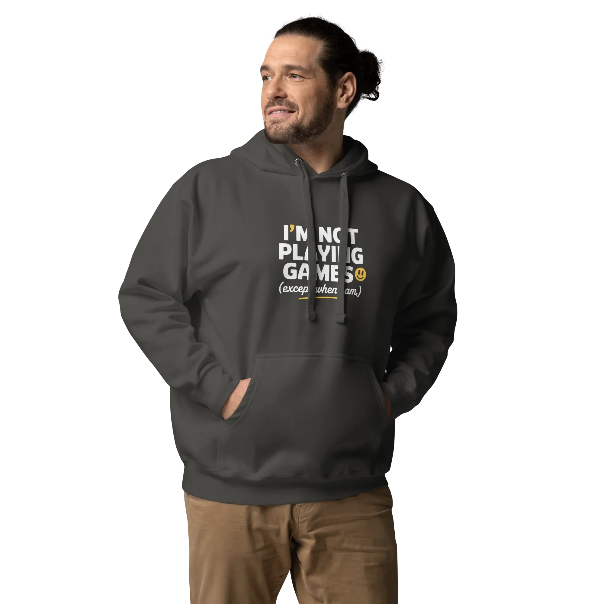 Not Playing Games Hoodie – Funny Gamer Mood Quote - RaZits