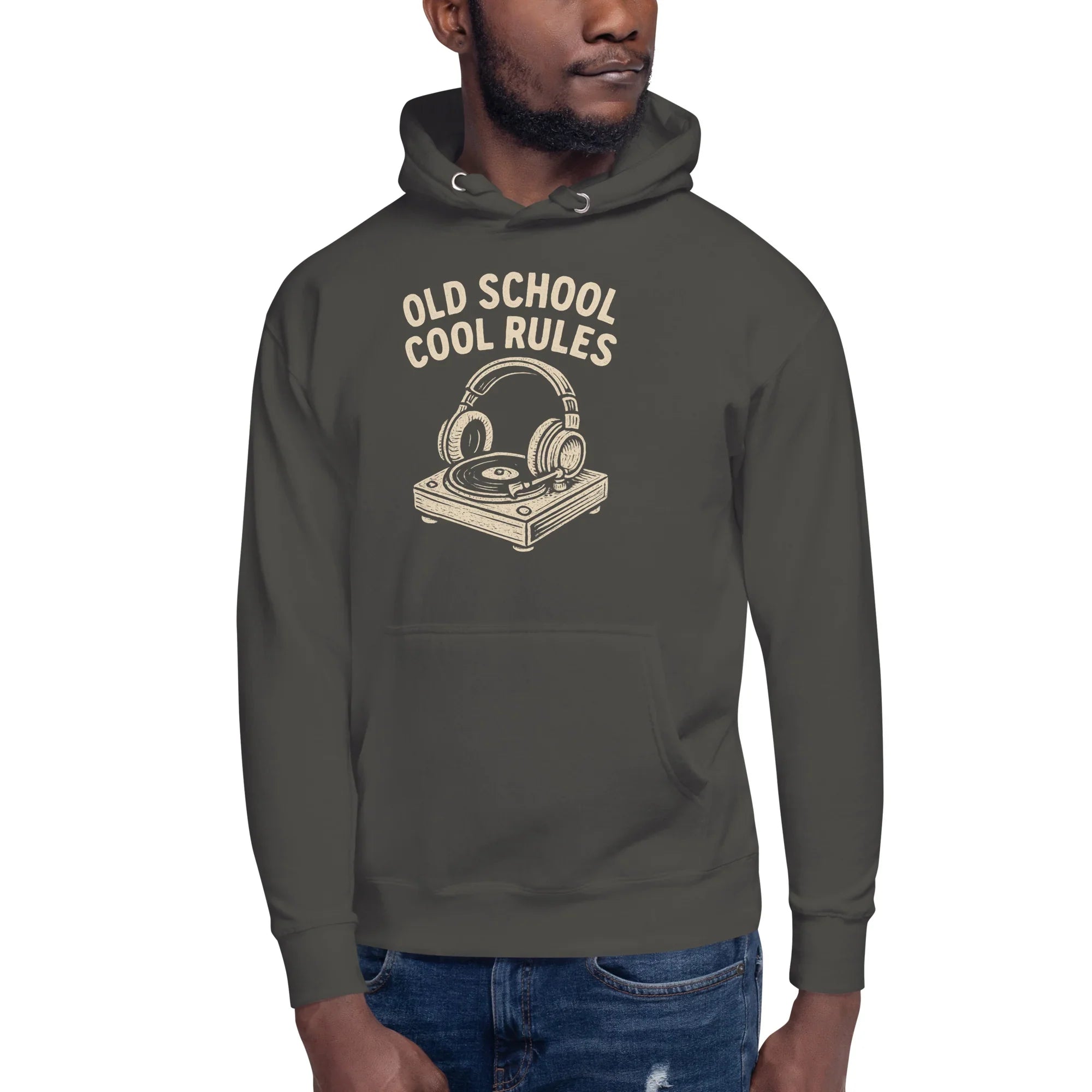 Old School Cool Rules Hoodie – Vintage Turntable Chillwear - RaZits