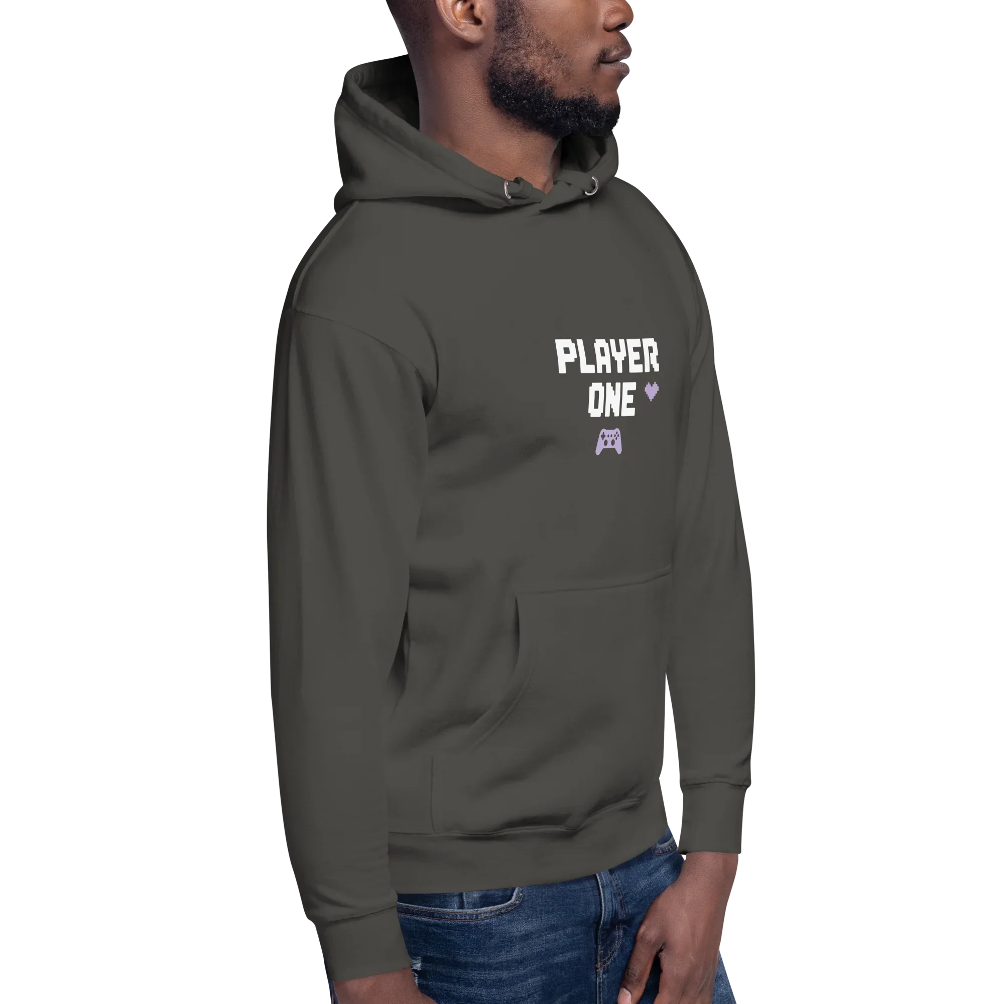 Player One Hoodie – Minimalist Pixel Gamer Design - RaZits