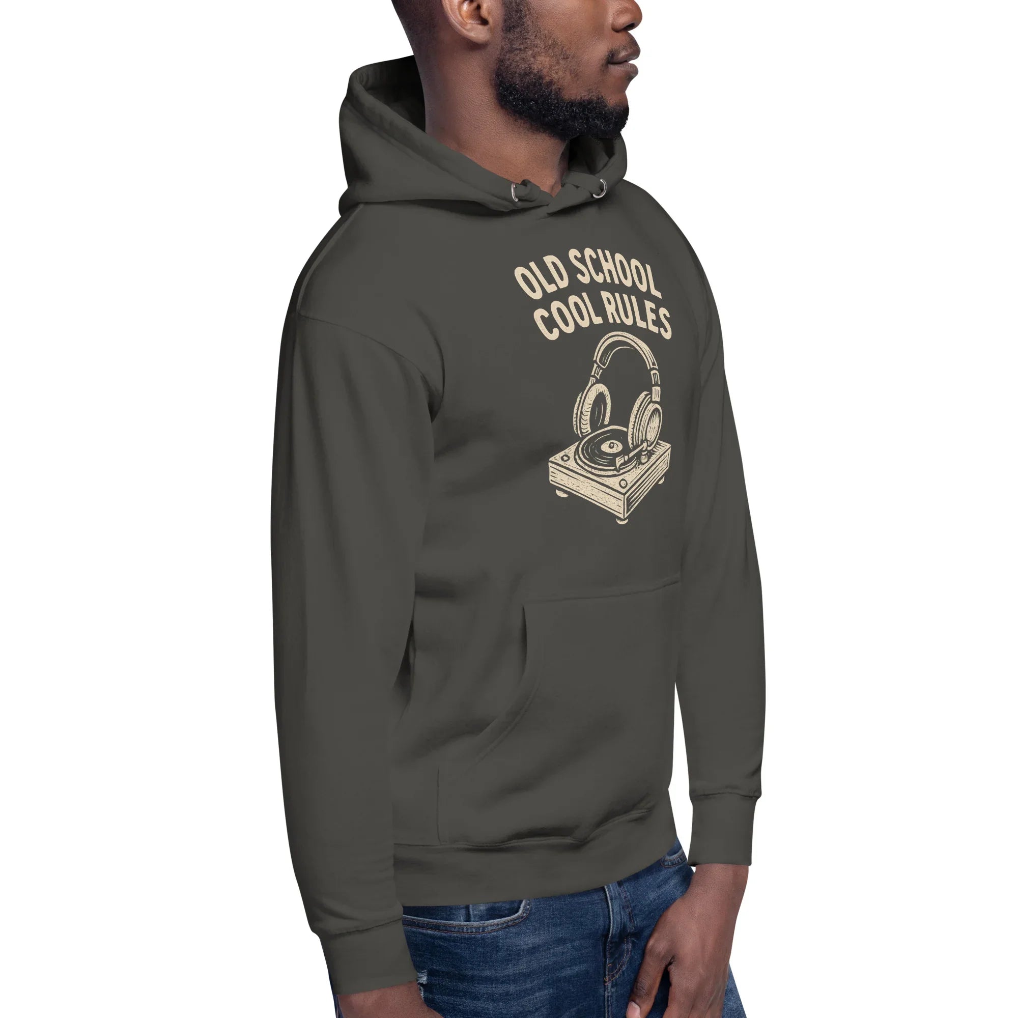 Old School Cool Rules Hoodie – Vintage Turntable Chillwear - RaZits