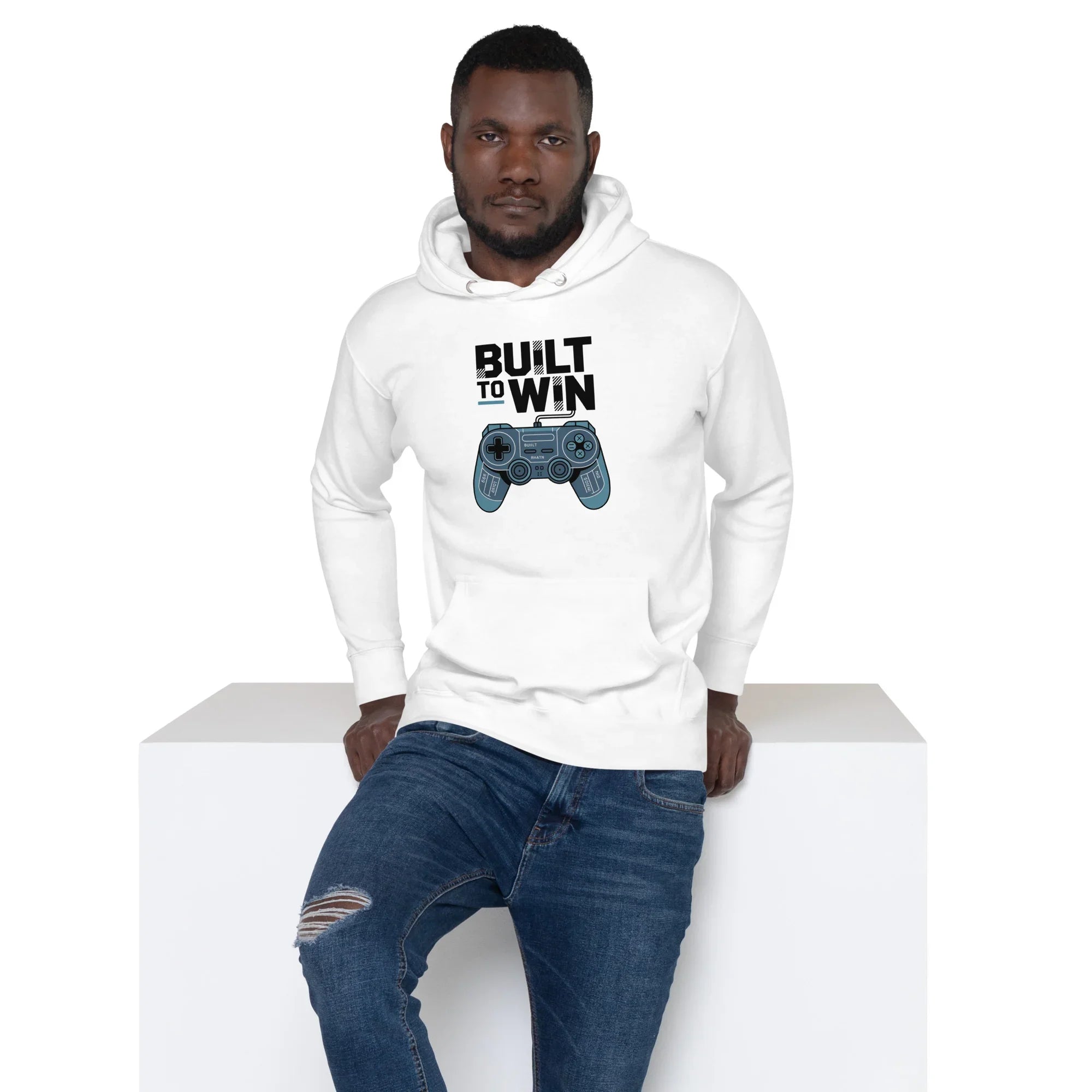 Built to Win Hoodie – Retro Gamer Controller Design - RaZits