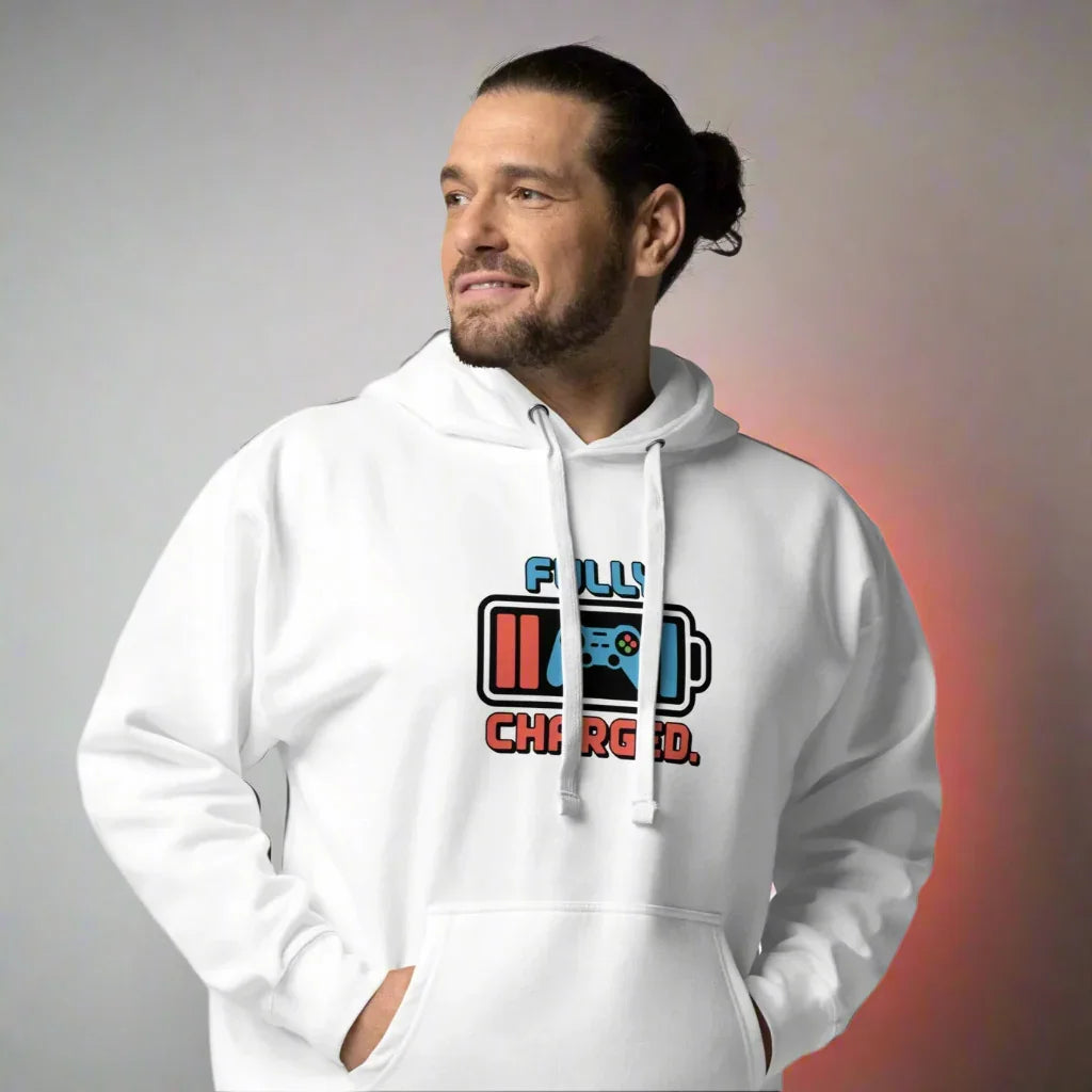 Fully Charged Hoodie – Gaming Controller Battery Design - RaZits