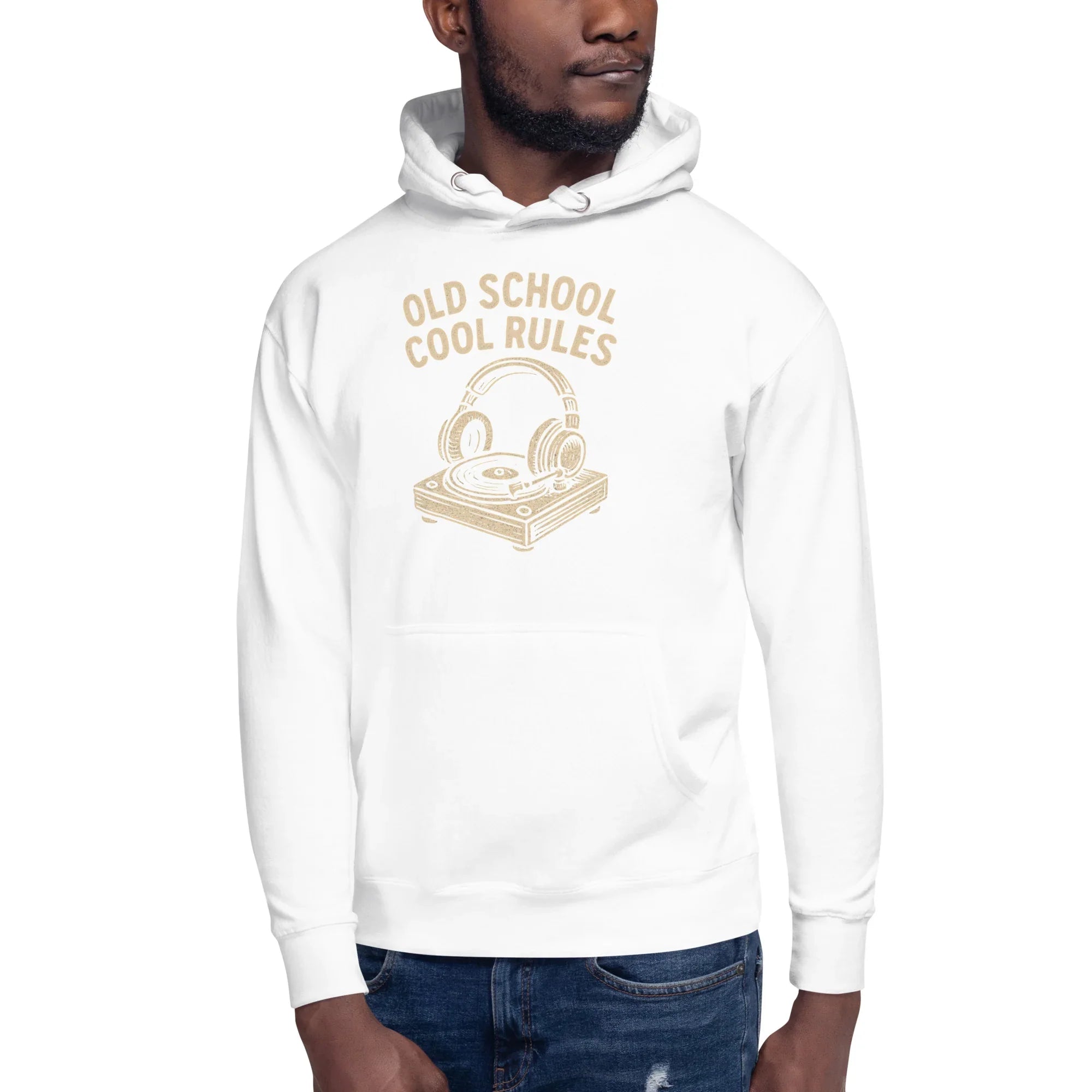 Old School Cool Rules Hoodie – Vintage Turntable Chillwear - RaZits