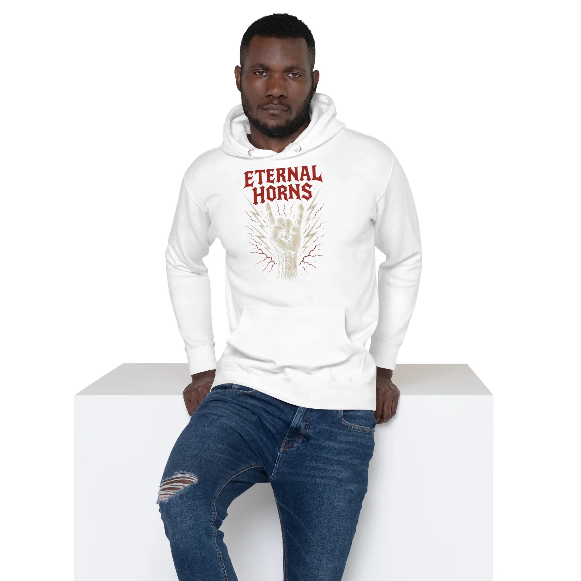 Eternal Horns Premium Hoodie – Lightning Rock Style - RaZits