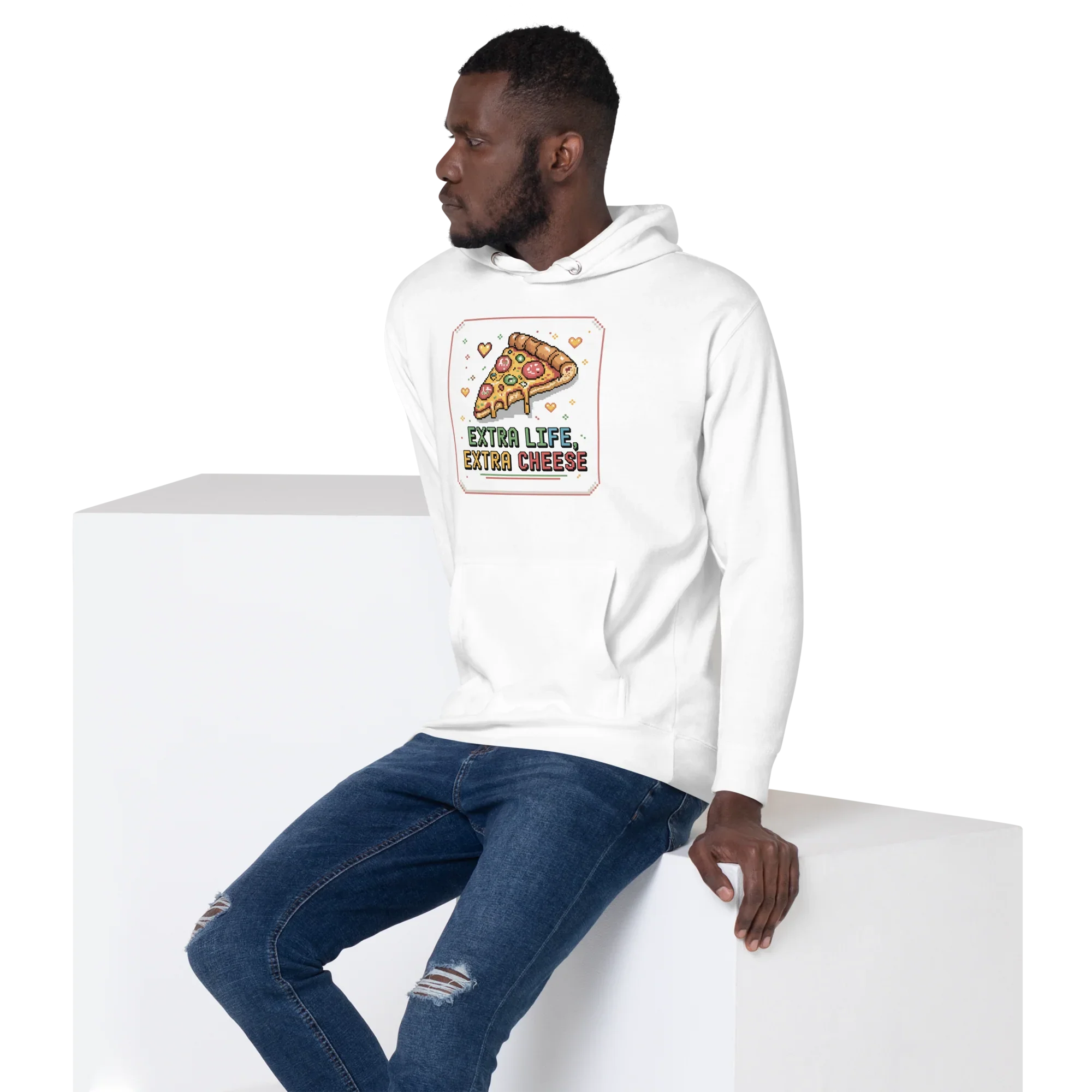Extra Life Extra Cheese Hoodie – Pizza Gamer Style - RaZits