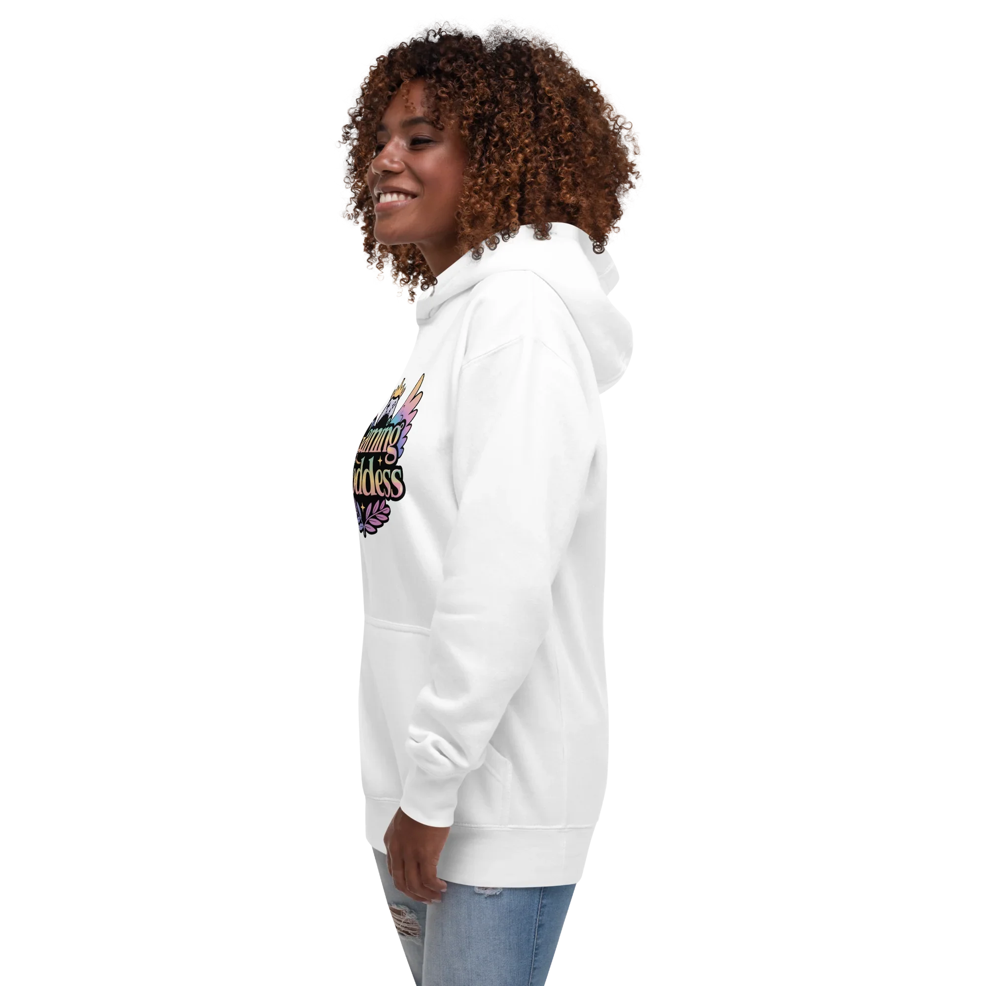 Gaming Goddess Hoodie – Pastel Wings & Crown Design for Women - RaZits