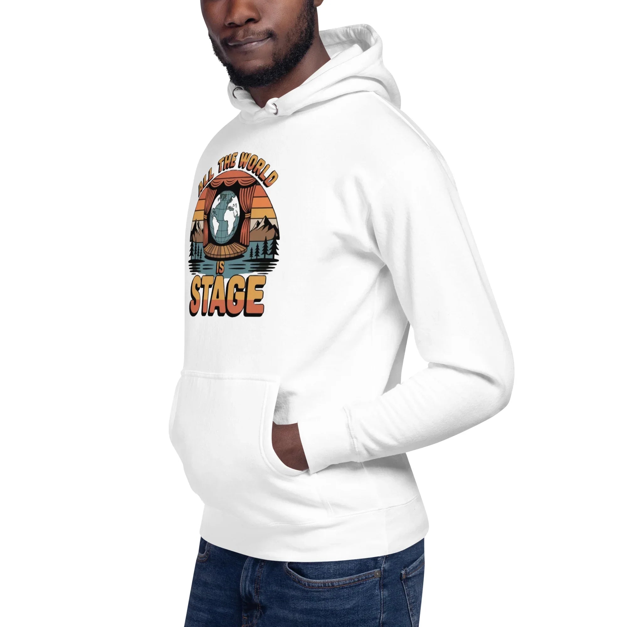 All The World Is Stage Hoodie – Retro Theater Quote - RaZits