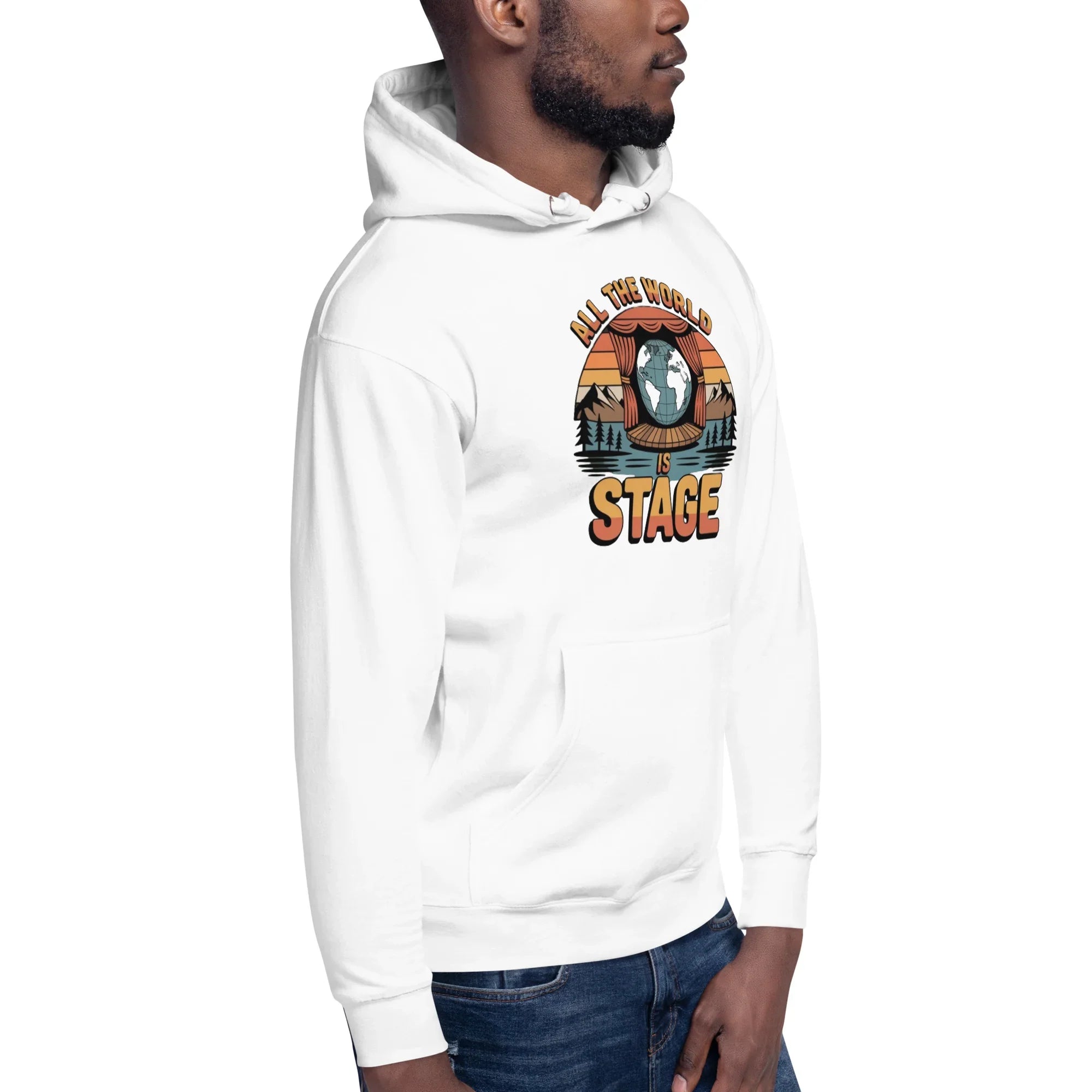 All The World Is Stage Hoodie – Retro Theater Quote - RaZits