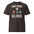 Front view of the Adult Baseball Shirt – One More Glove design on a coal cotton T-shirt.