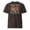 Front view of the Baseball Dad Shirt – Passed Down, Played On design on a coal cotton T-shirt.