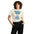 Front view of a woman wearing the Baseball Mom Shirt – Every Inning Counts cotton T-shirt in natural.