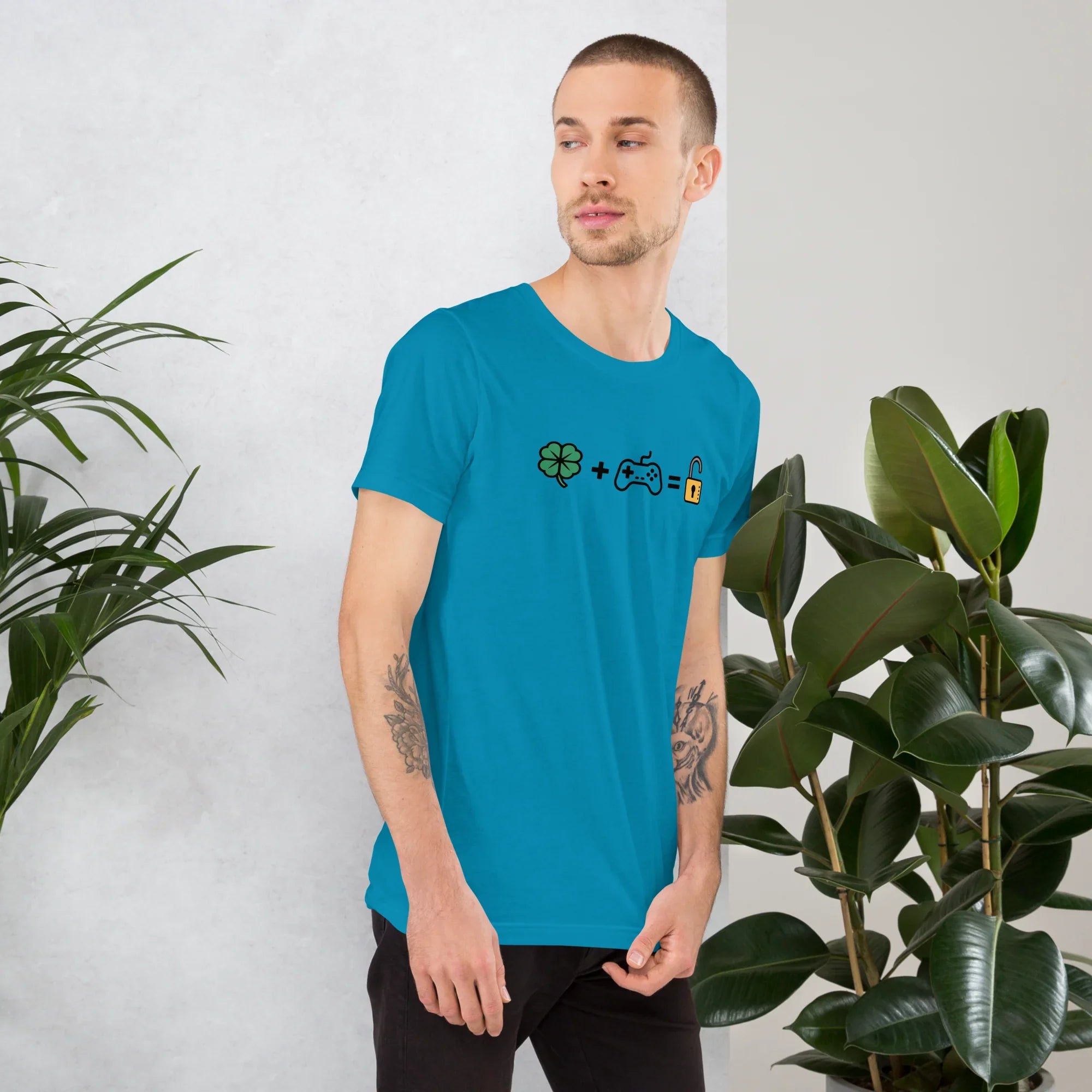 Gamer Luck Equation Shirt – Skill + Clover = Win Tee - RaZits