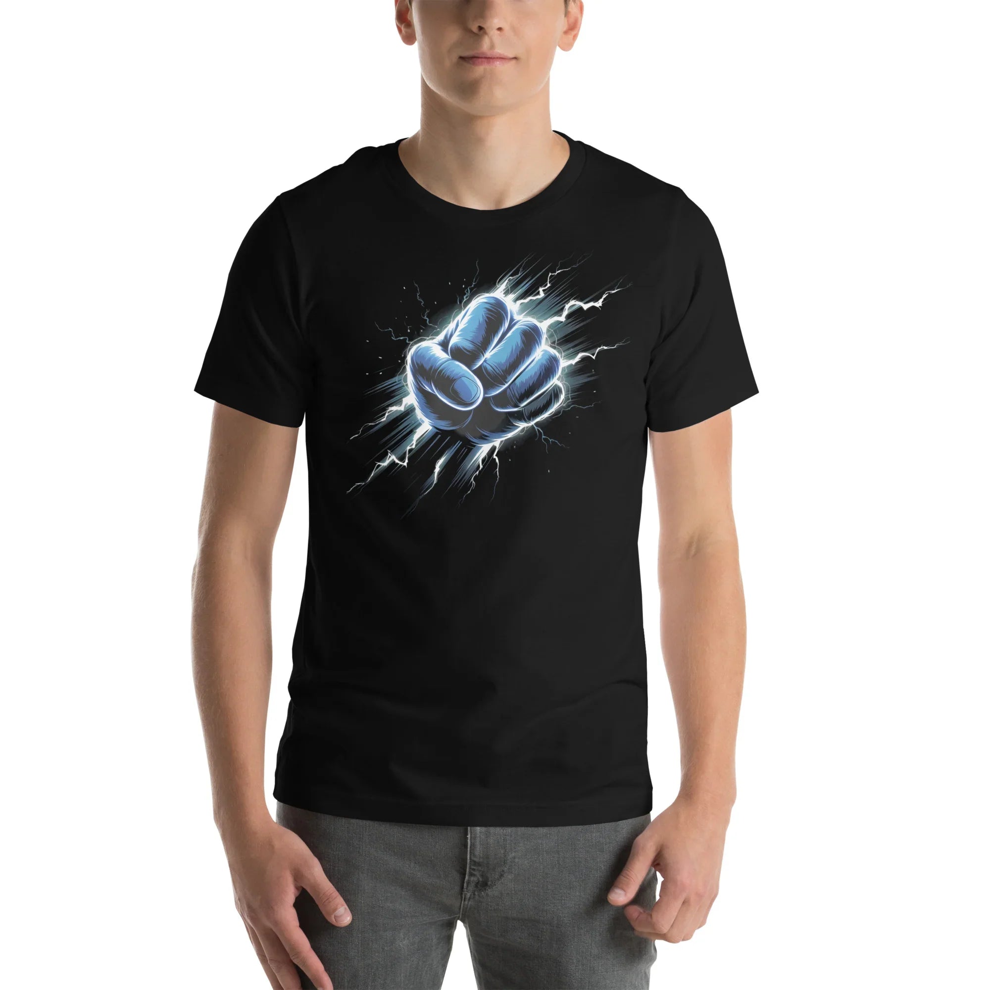 Electric Fist Graphic Shirt – Power Strike Apparel for Action Fighters - RaZits