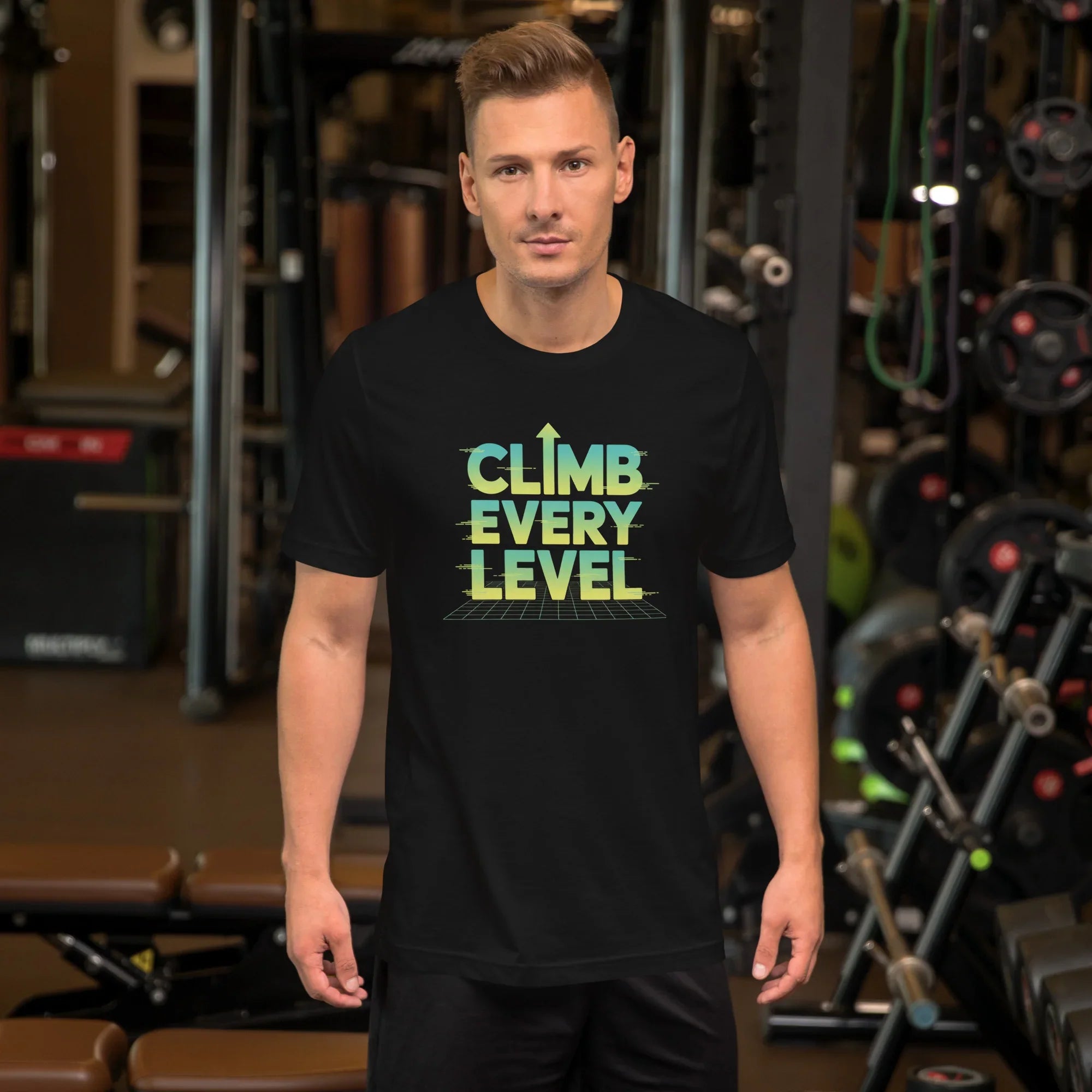 Climb Every Level T-Shirt – Retro Gamer Motivation Tee - RaZits