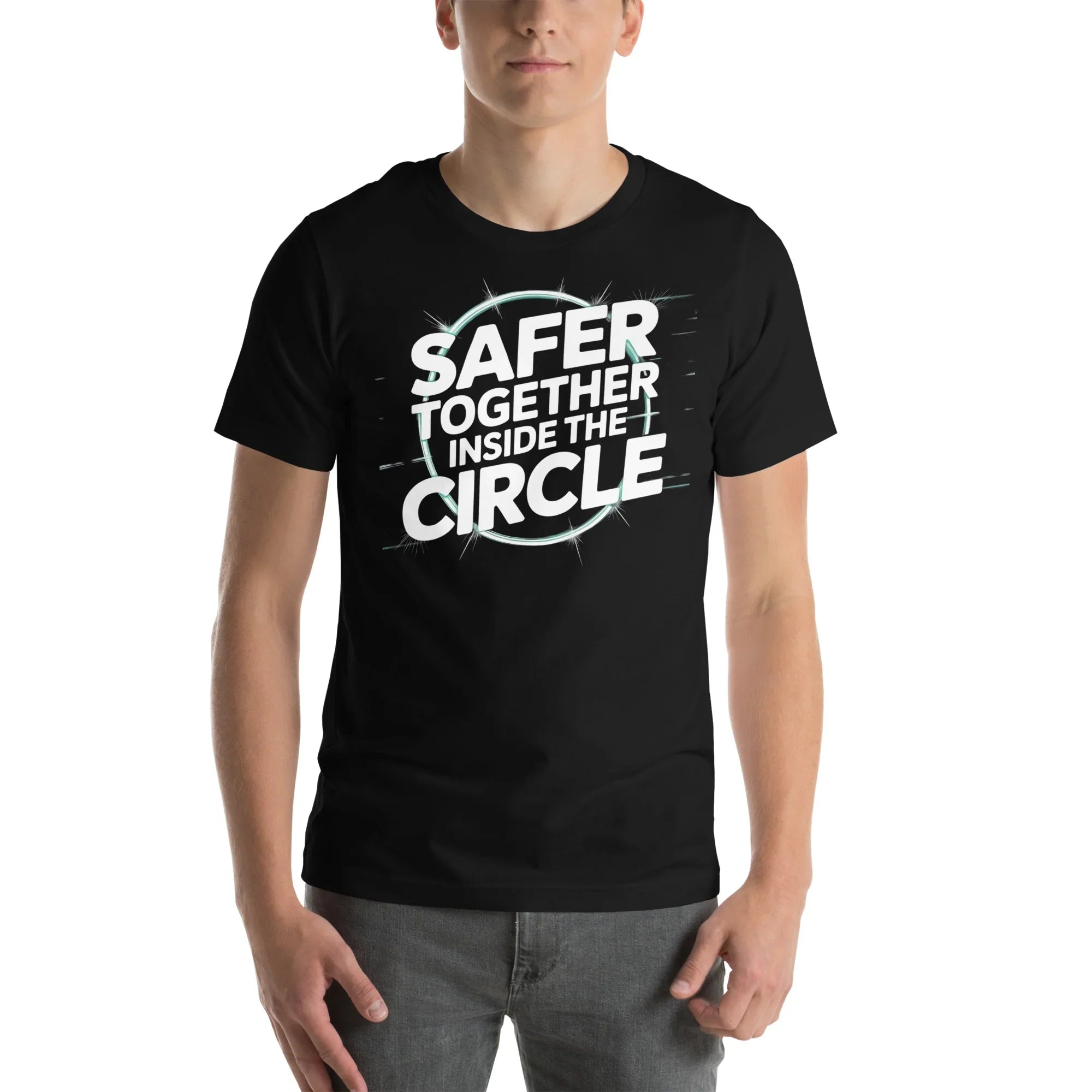 Safer Together Inside the Circle – Survival Zone Gamer T-Shirt - RaZits