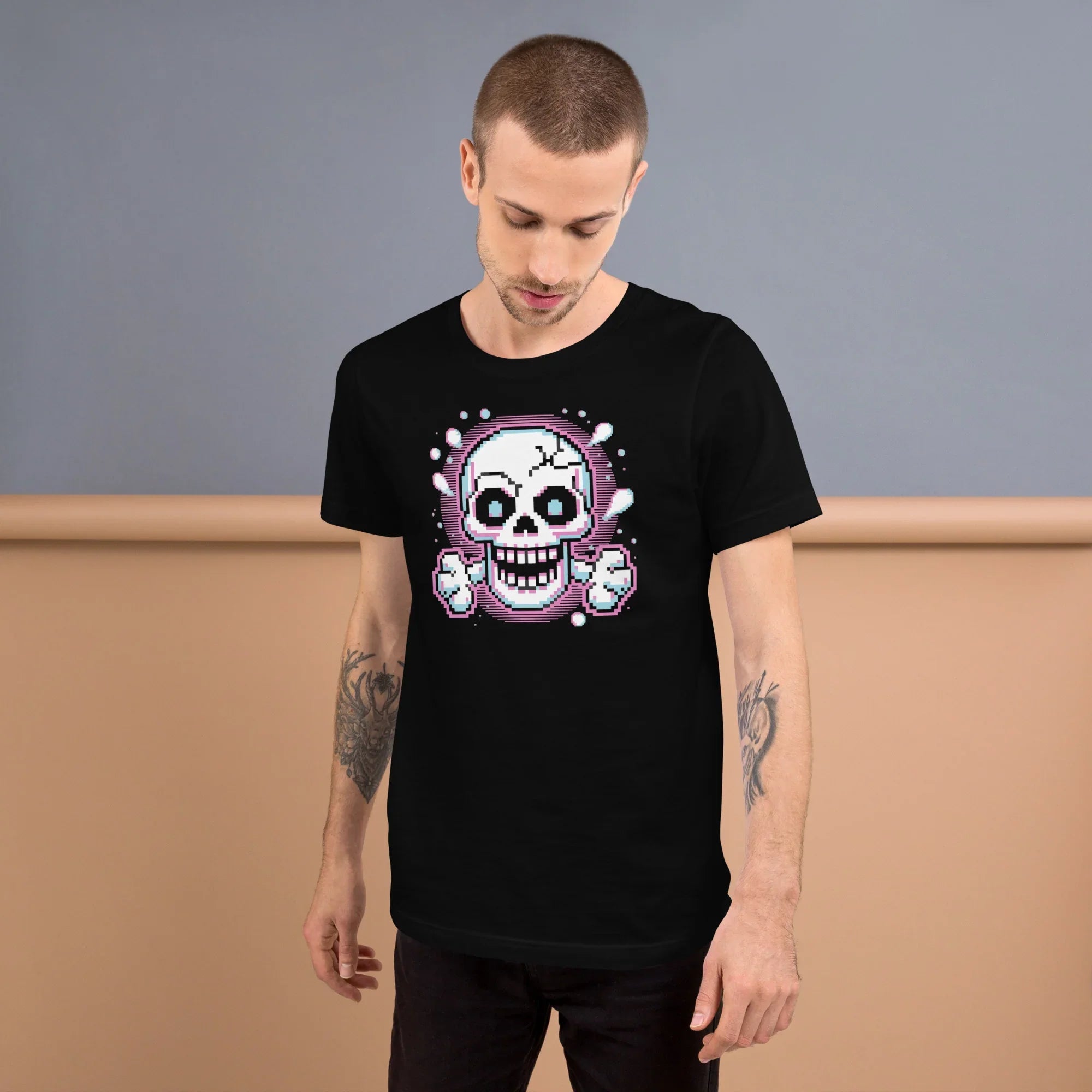 Pixel Skull Roguelike Shirt – Retro Dungeon Tee - RaZits