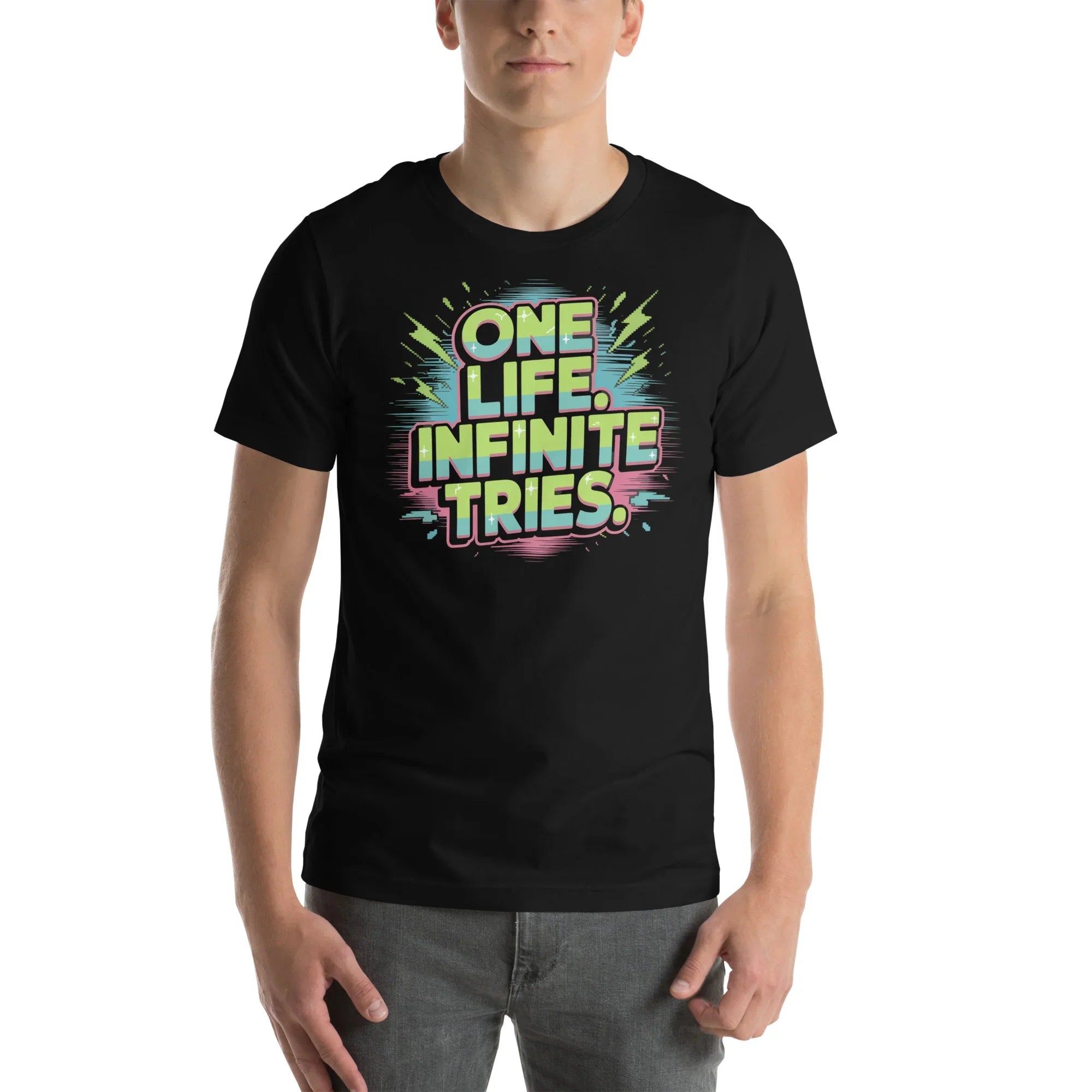 One Life Infinite Tries Roguelike Shirt – Hardcore Gamer Tee - RaZits