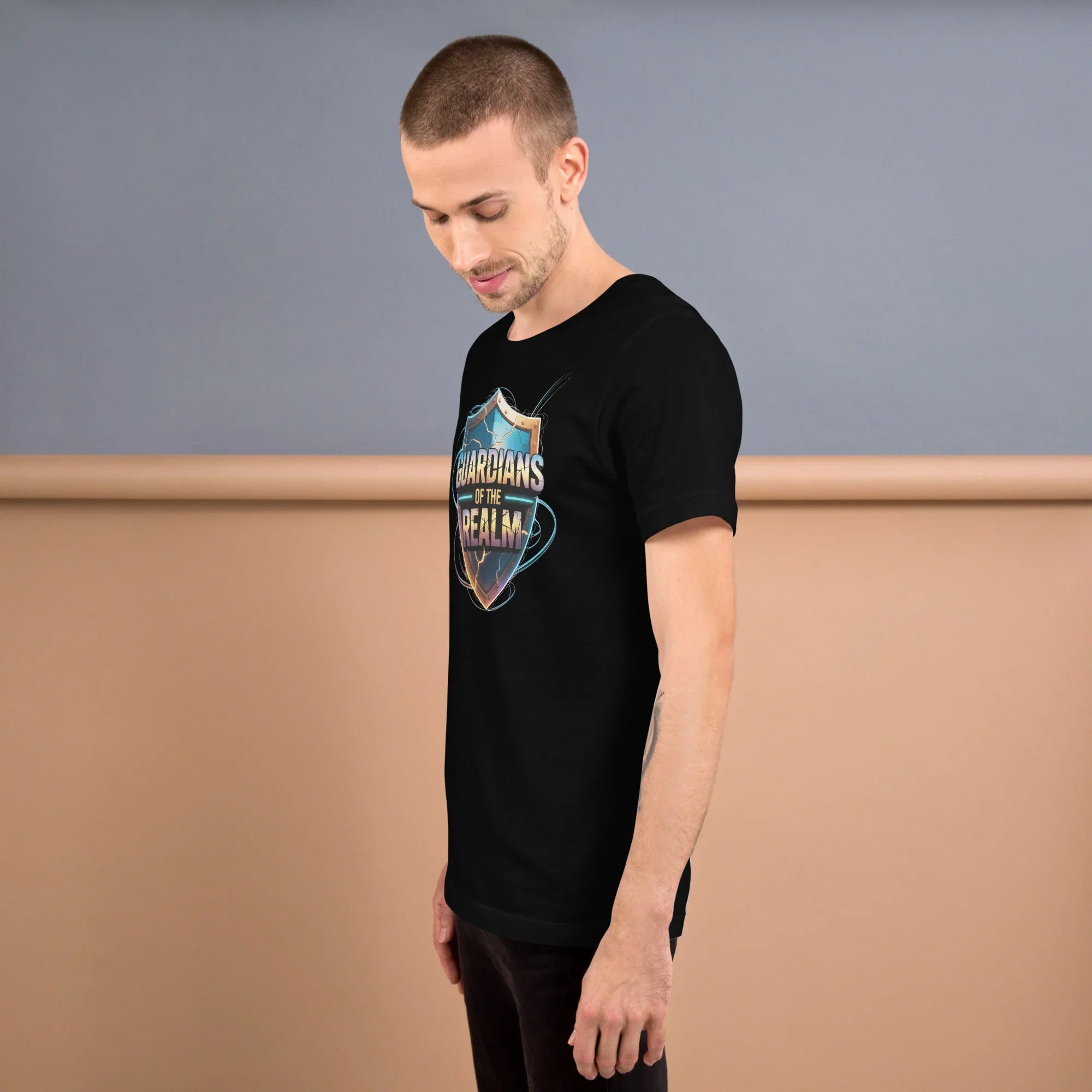 Guardians of the Realm Shirt – Fantasy Warrior T Shirt with Sword and Shield Design - RaZits