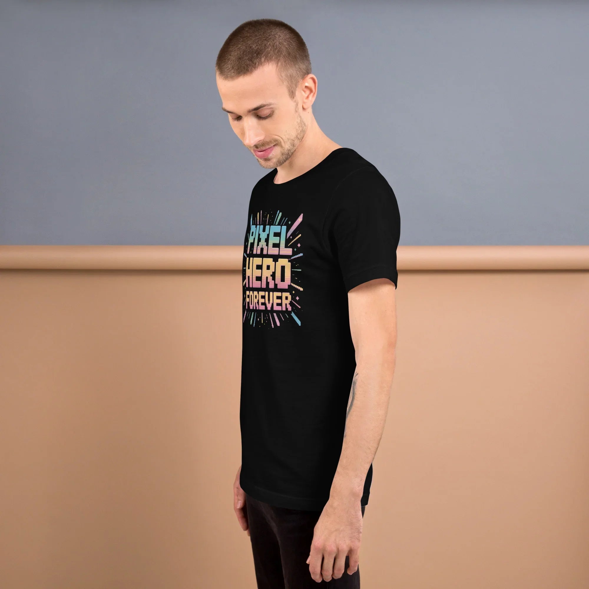 Pixel Hero Forever T-Shirt – Retro Pixel Art Gamer Tee - RaZits