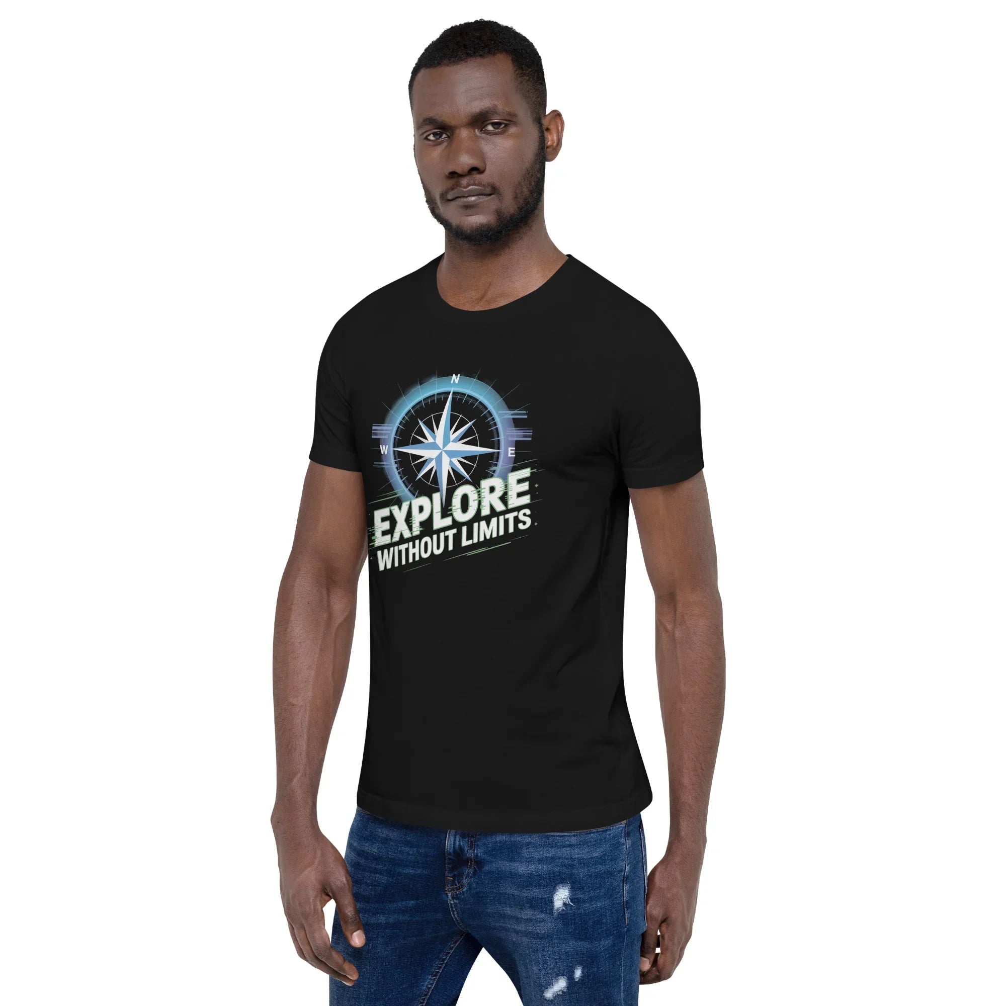 Explore Without Limits Compass T-Shirt – Adventure Open World Apparel - RaZits