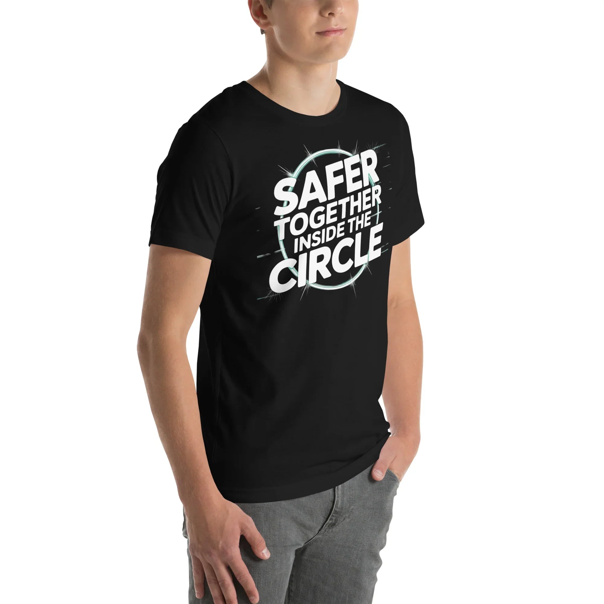 Safer Together Inside the Circle – Survival Zone Gamer T-Shirt - RaZits
