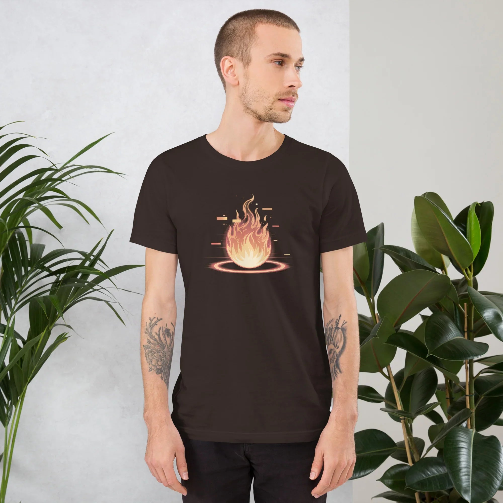 Fireball Graphic Shirt – Flame Energy Apparel for Action Fighters - RaZits
