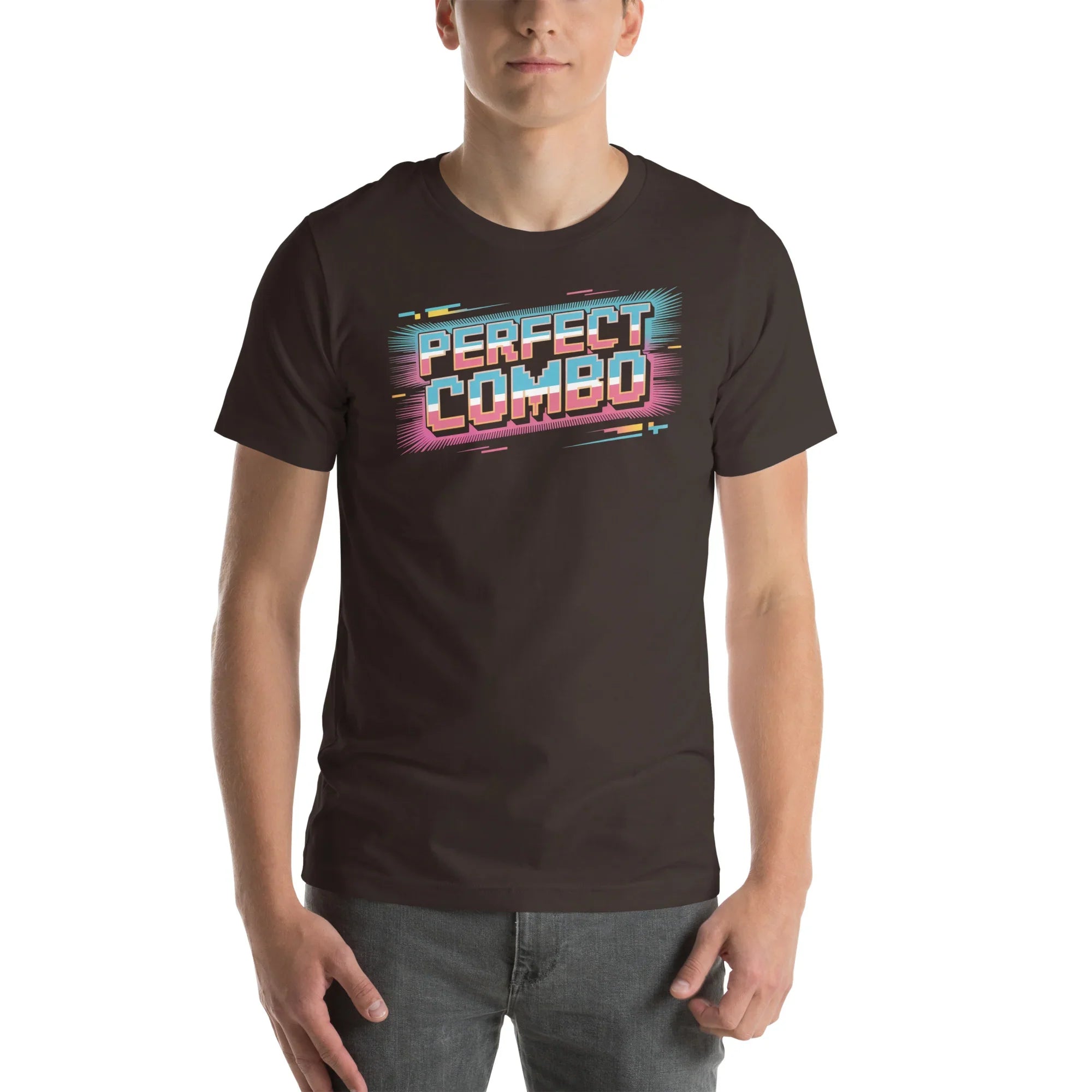 Perfect Combo Retro Arcade Graphic Tee – Pixel Power Burst Design - RaZits