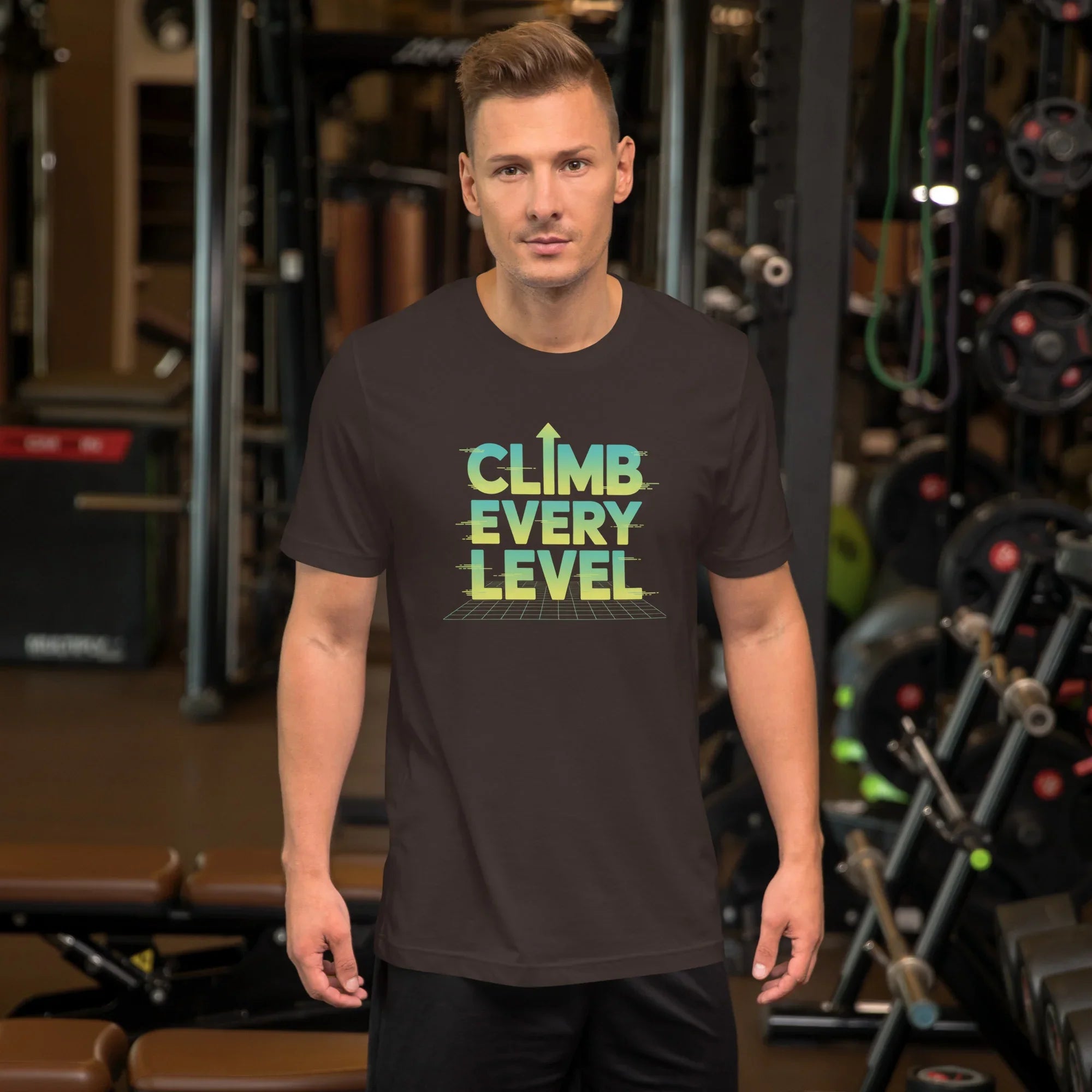 Climb Every Level T-Shirt – Retro Gamer Motivation Tee - RaZits