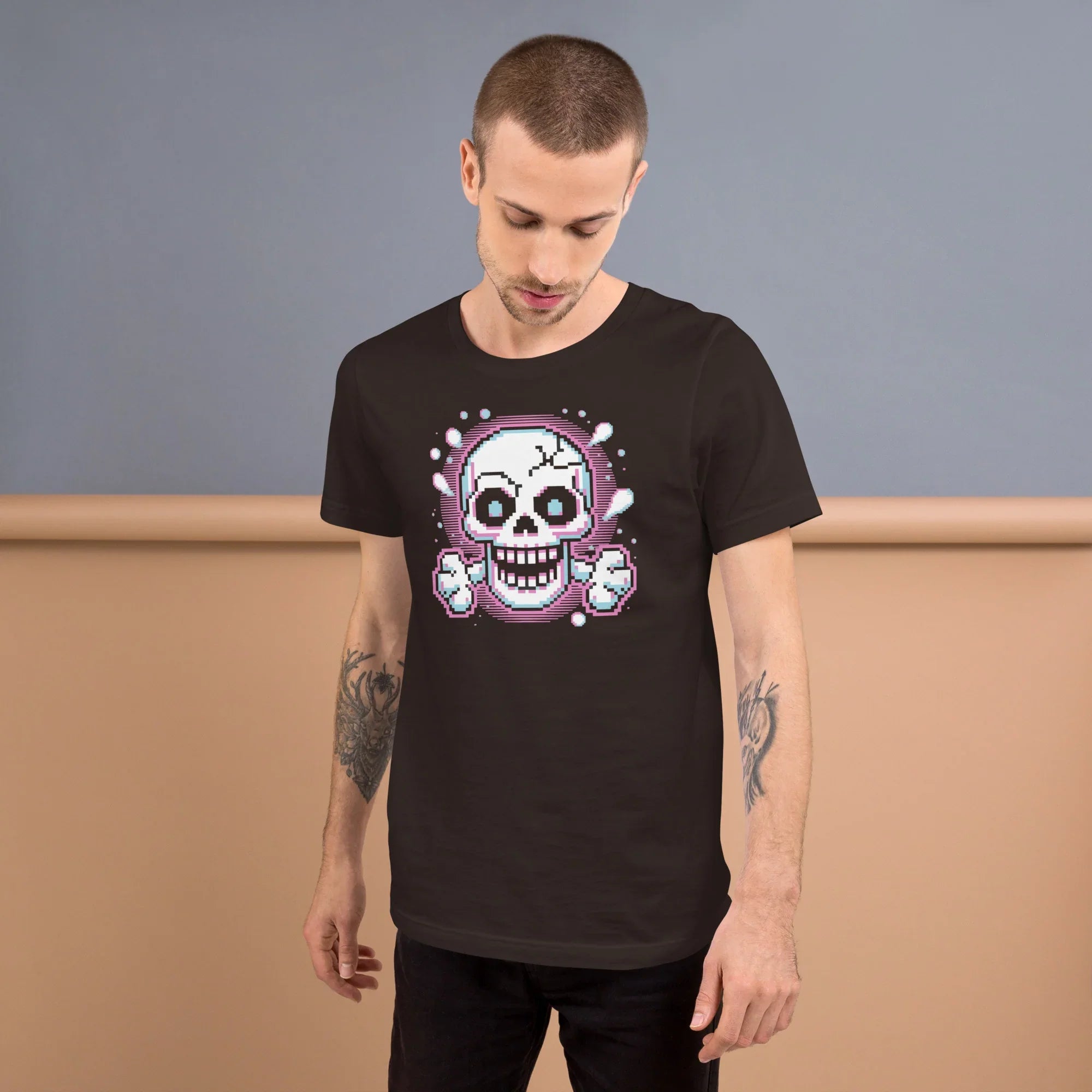 Pixel Skull Roguelike Shirt – Retro Dungeon Tee - RaZits
