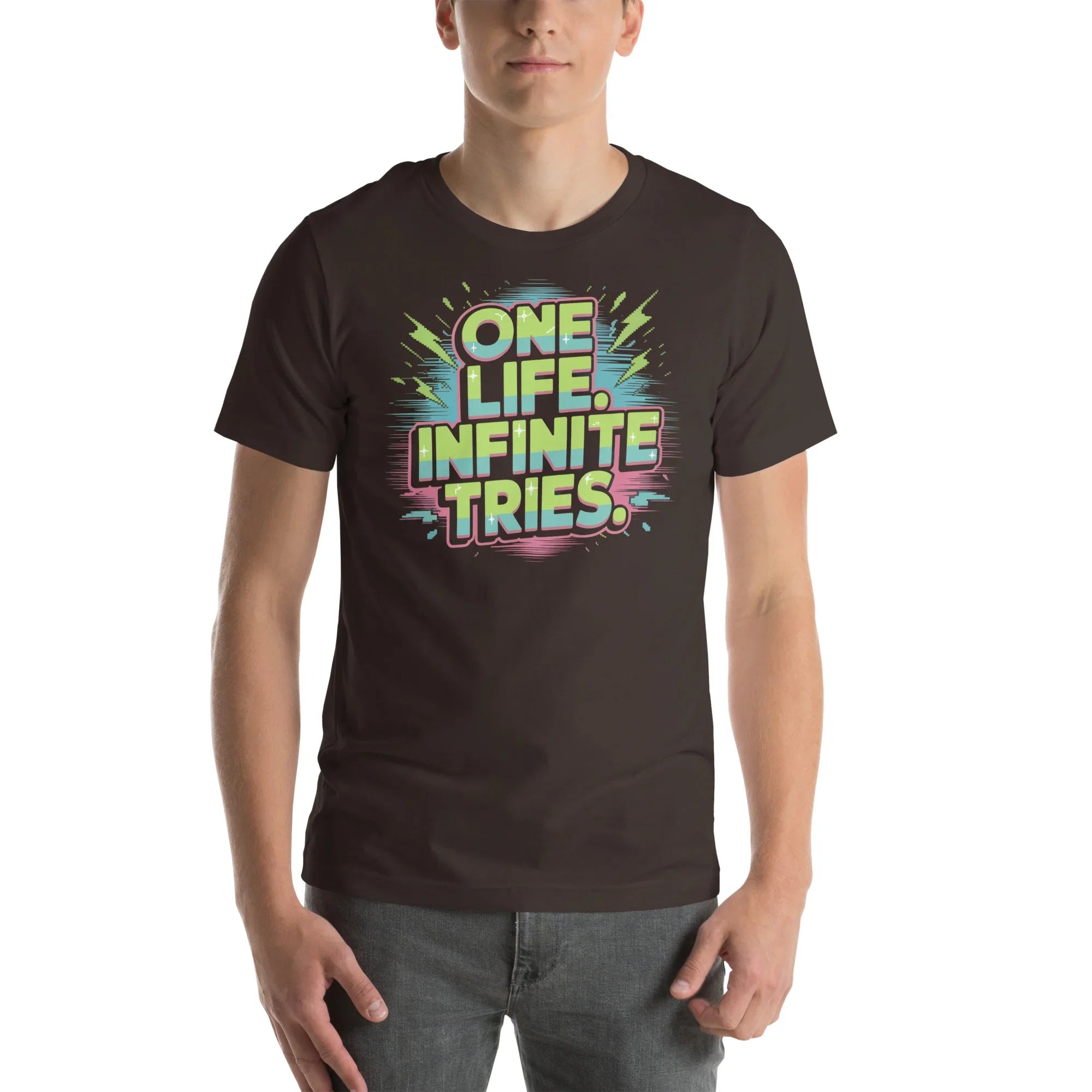 One Life Infinite Tries Roguelike Shirt – Hardcore Gamer Tee - RaZits