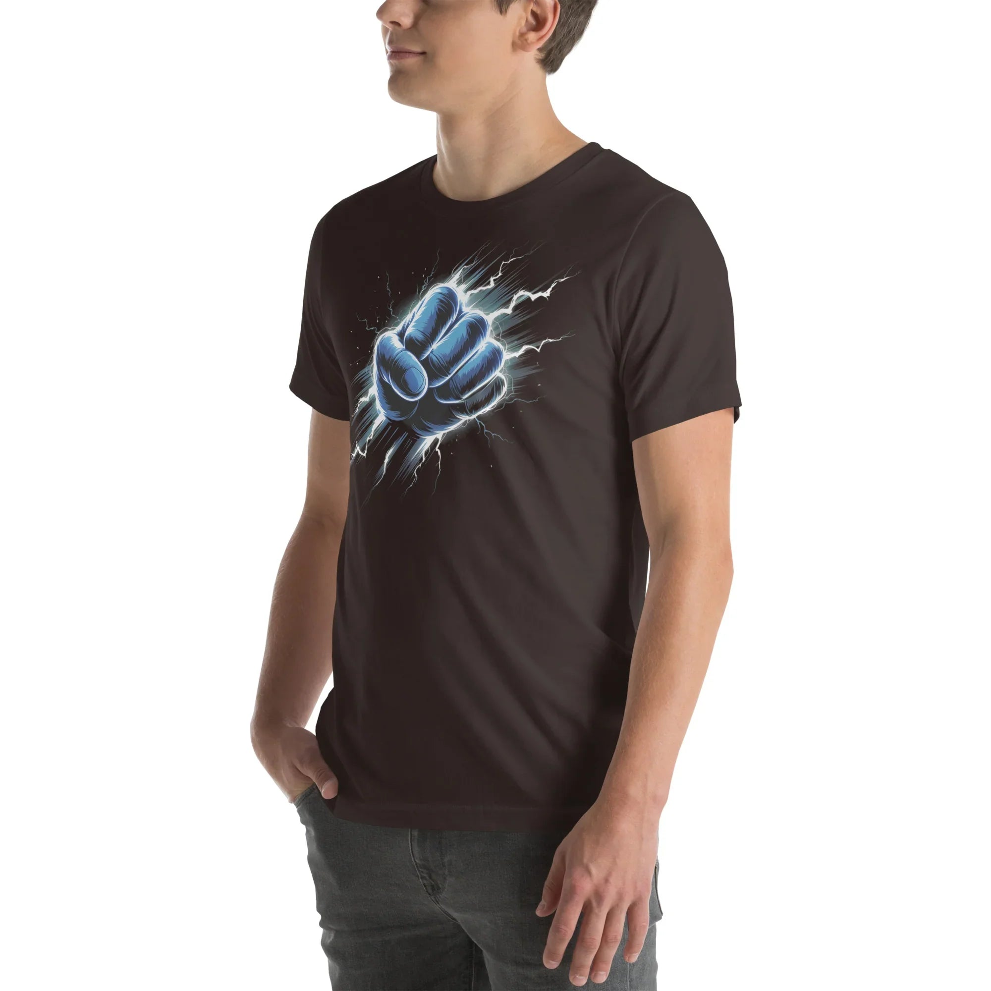 Electric Fist Graphic Shirt – Power Strike Apparel for Action Fighters - RaZits
