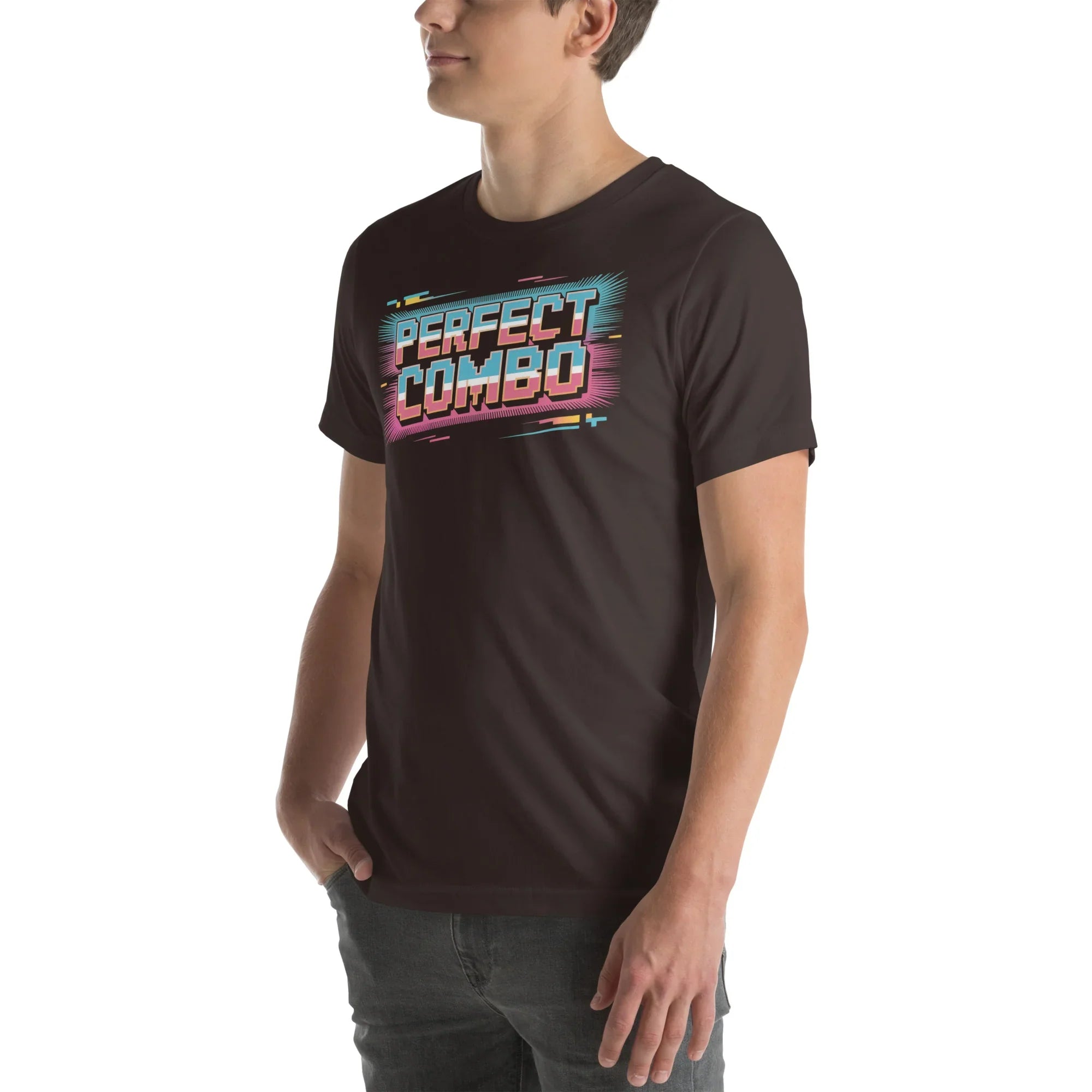 Perfect Combo Retro Arcade Graphic Tee – Pixel Power Burst Design - RaZits