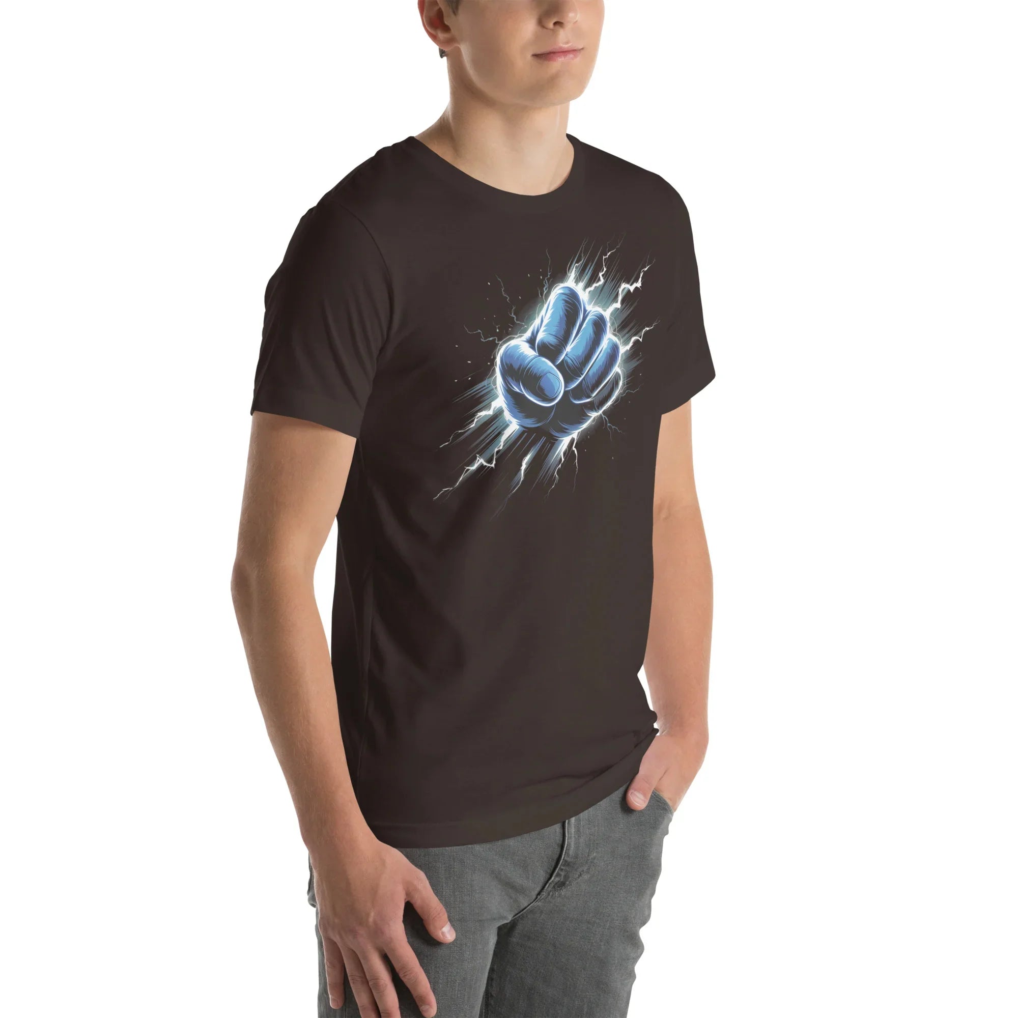 Electric Fist Graphic Shirt – Power Strike Apparel for Action Fighters - RaZits