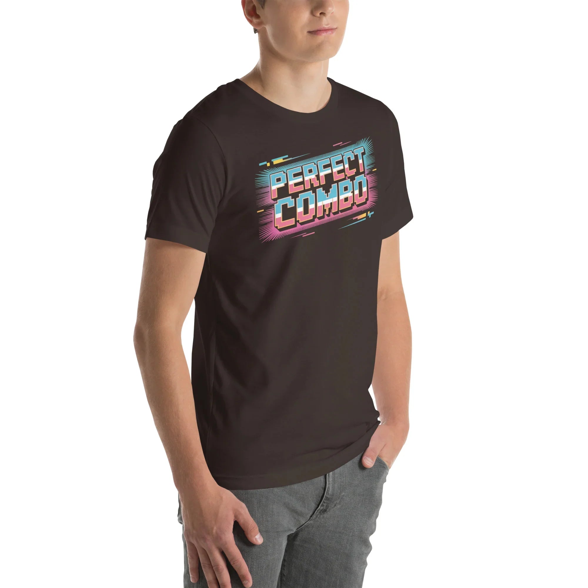Perfect Combo Retro Arcade Graphic Tee – Pixel Power Burst Design - RaZits