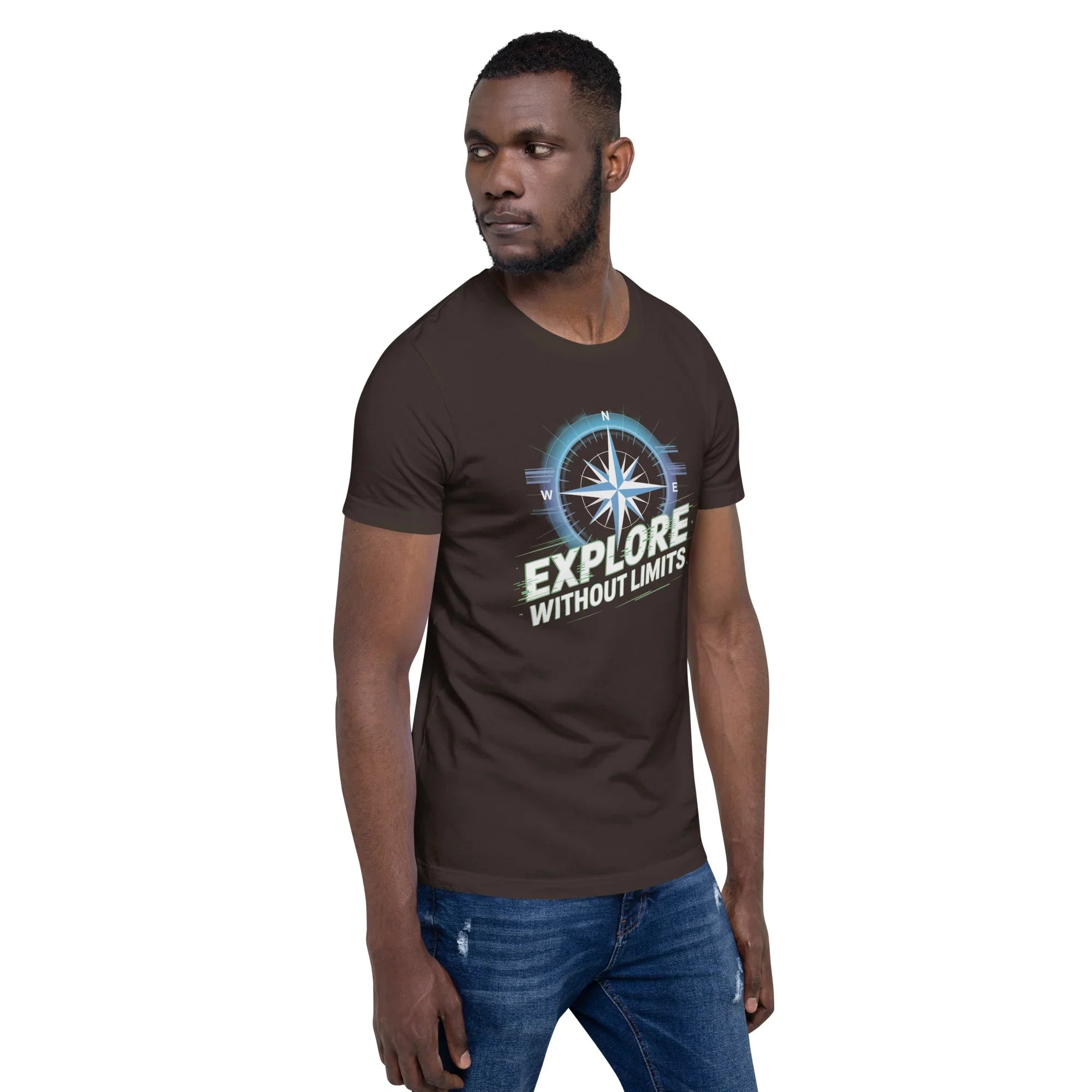 Explore Without Limits Compass T-Shirt – Adventure Open World Apparel - RaZits