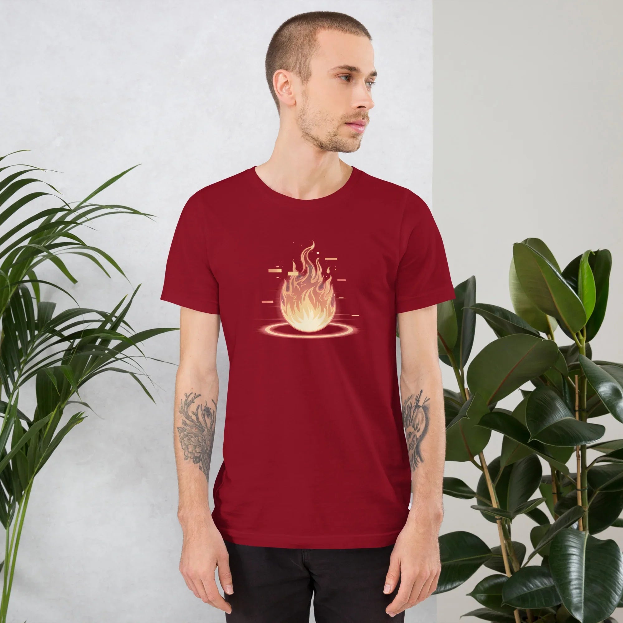 Fireball Graphic Shirt – Flame Energy Apparel for Action Fighters - RaZits