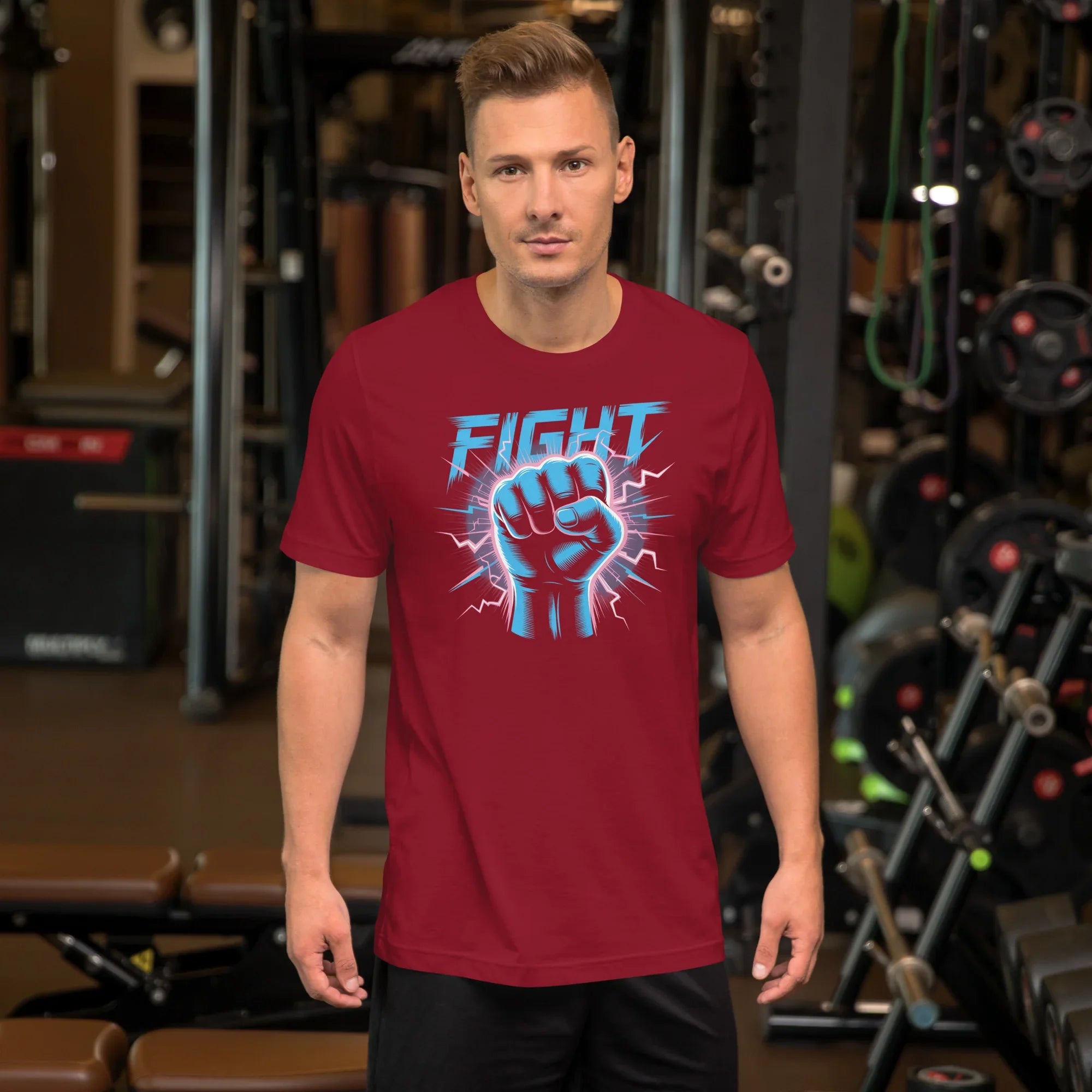 Electric Fist Neon Fight Graphic Tee – Lightning Strike Power Design - RaZits