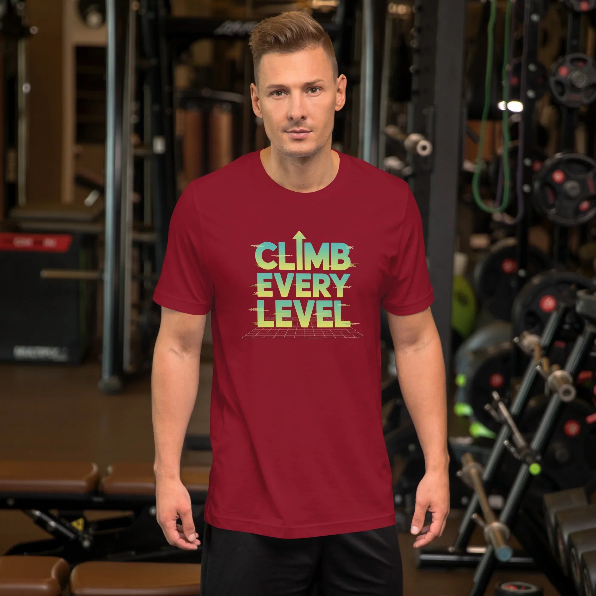 Climb Every Level T-Shirt – Retro Gamer Motivation Tee - RaZits