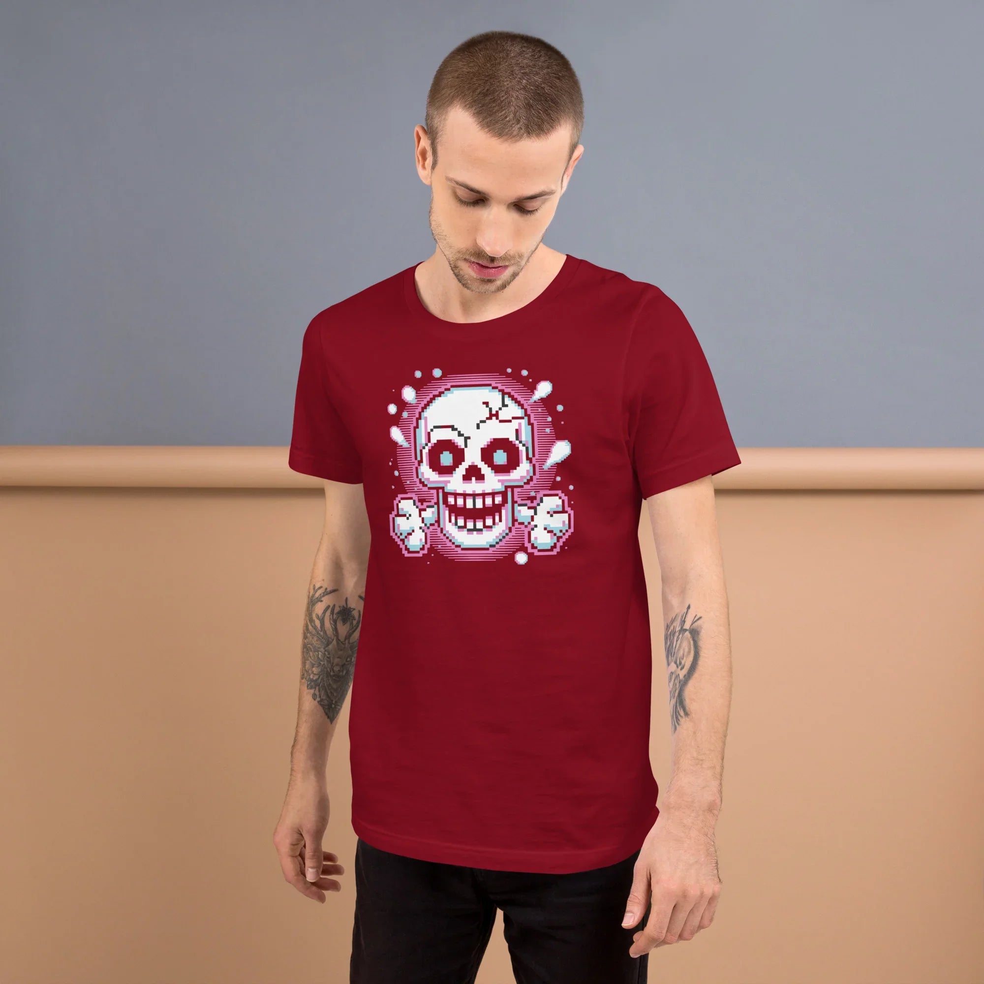 Pixel Skull Roguelike Shirt – Retro Dungeon Tee - RaZits