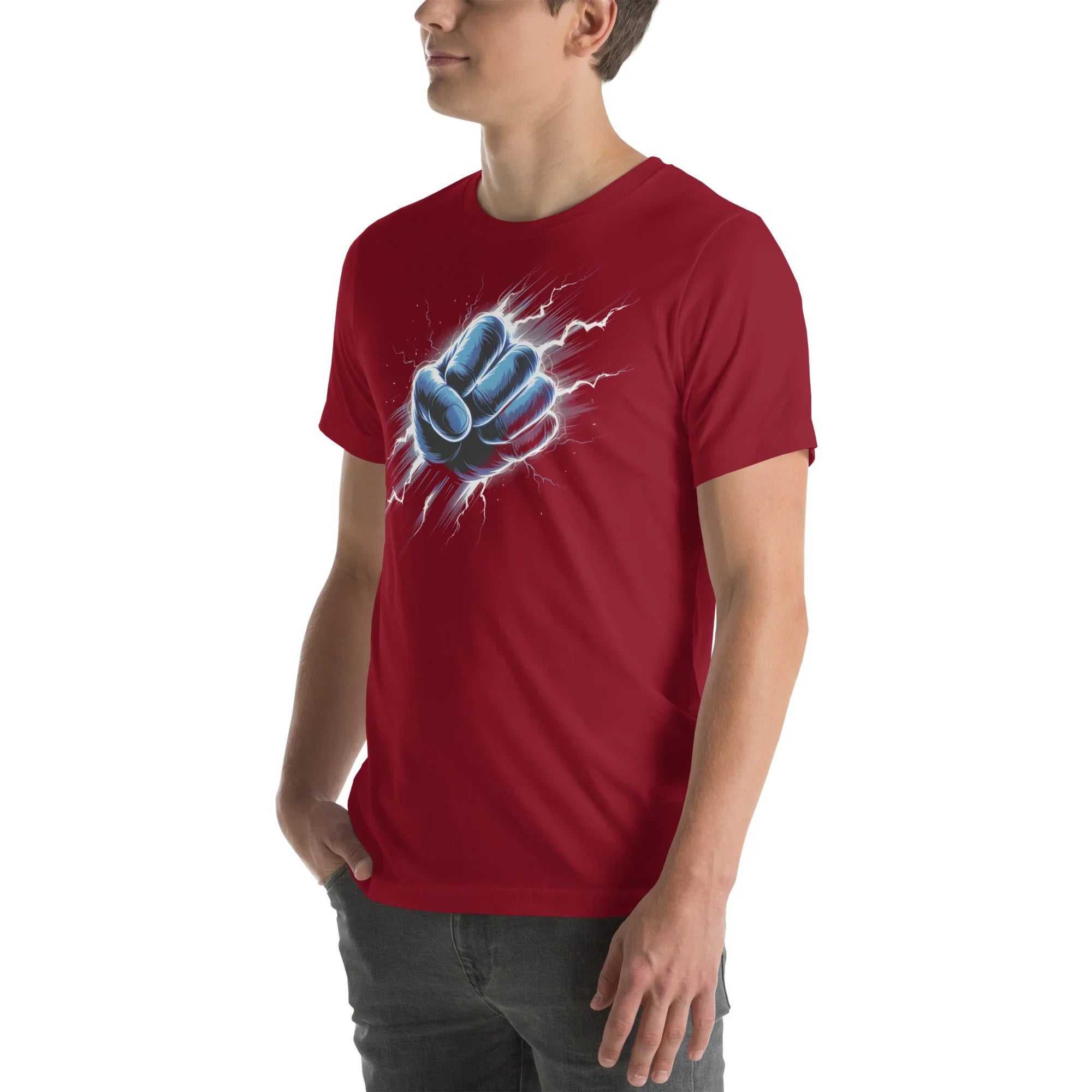Electric Fist Graphic Shirt – Power Strike Apparel for Action Fighters - RaZits