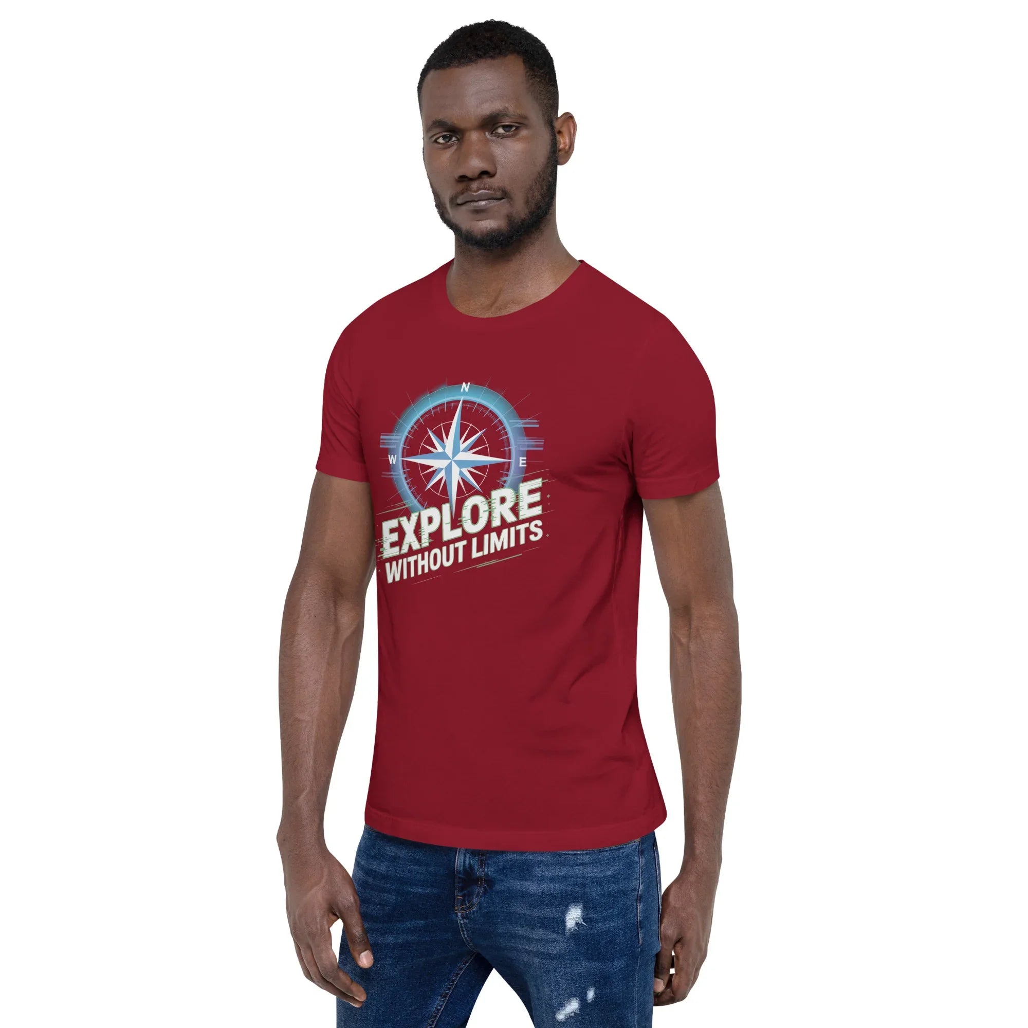Explore Without Limits Compass T-Shirt – Adventure Open World Apparel - RaZits