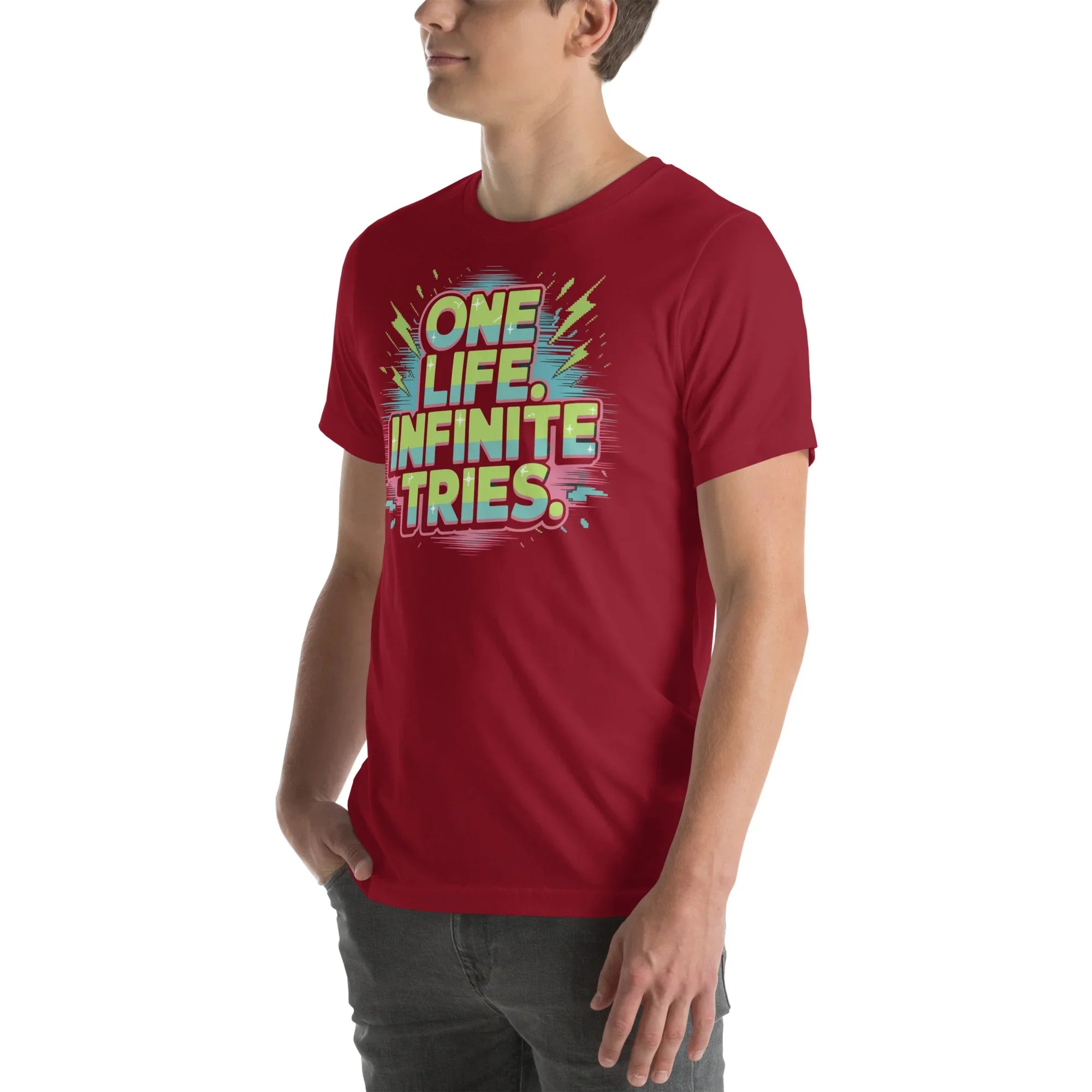 One Life Infinite Tries Roguelike Shirt – Hardcore Gamer Tee - RaZits