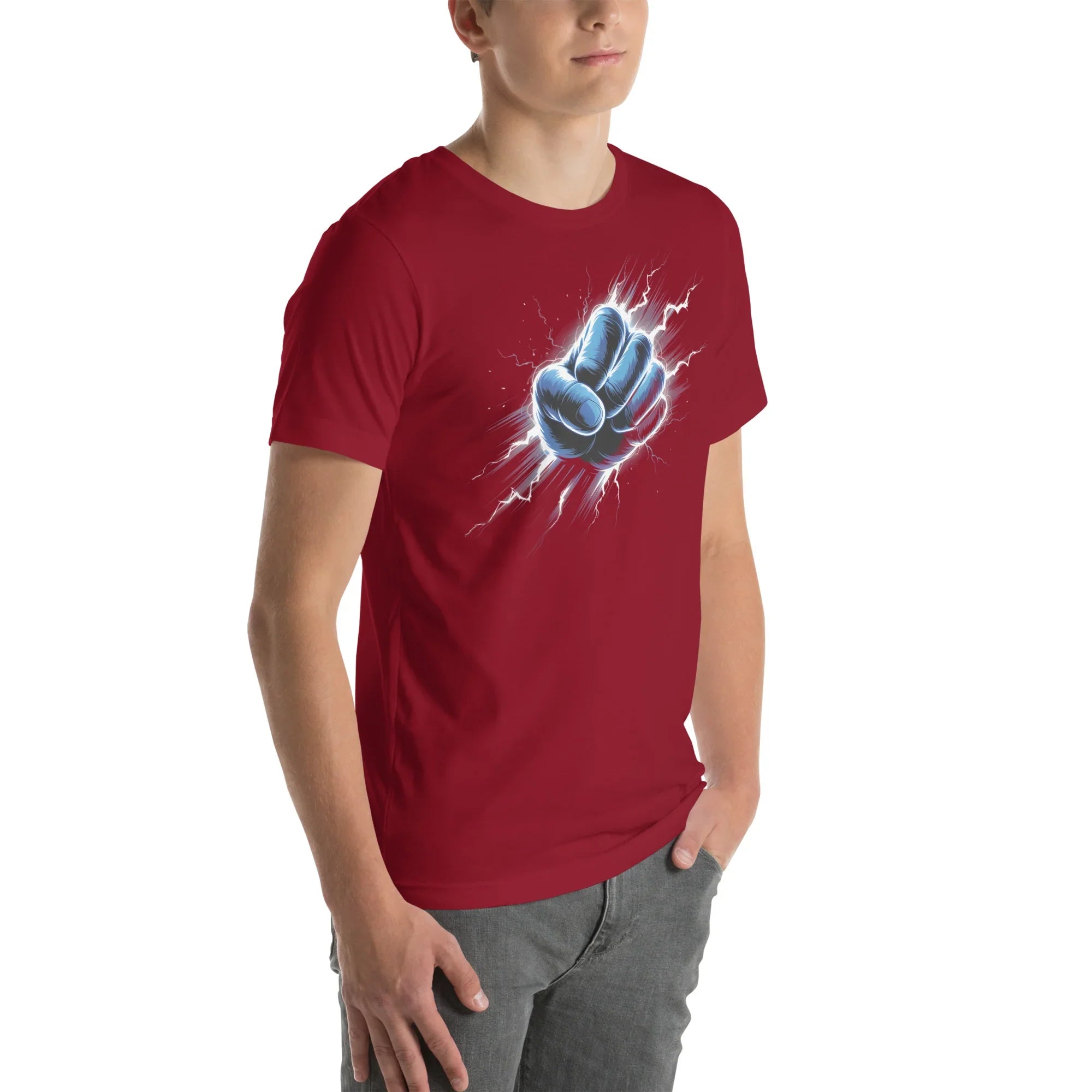 Electric Fist Graphic Shirt – Power Strike Apparel for Action Fighters - RaZits