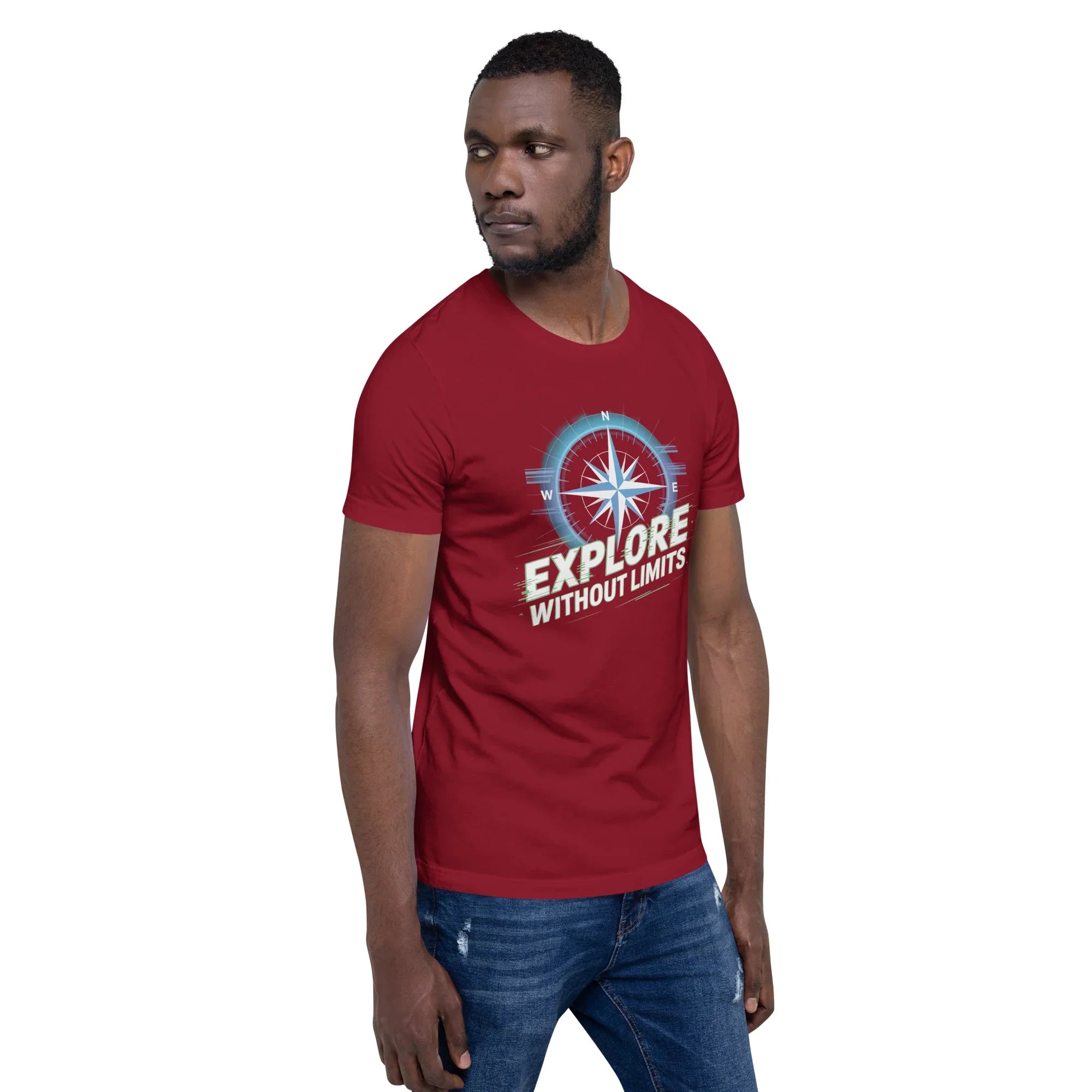 Explore Without Limits Compass T-Shirt – Adventure Open World Apparel - RaZits