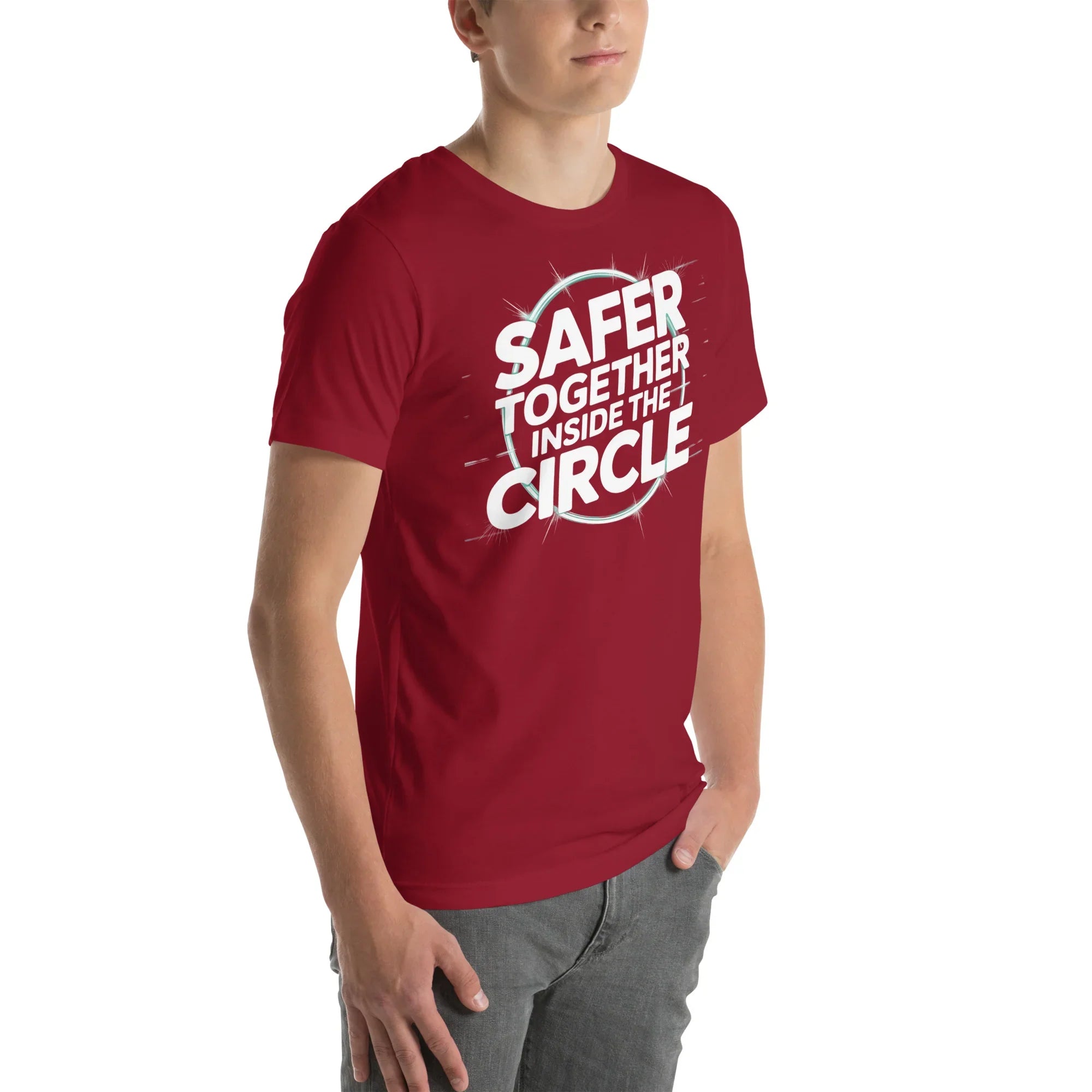 Safer Together Inside the Circle – Survival Zone Gamer T-Shirt - RaZits