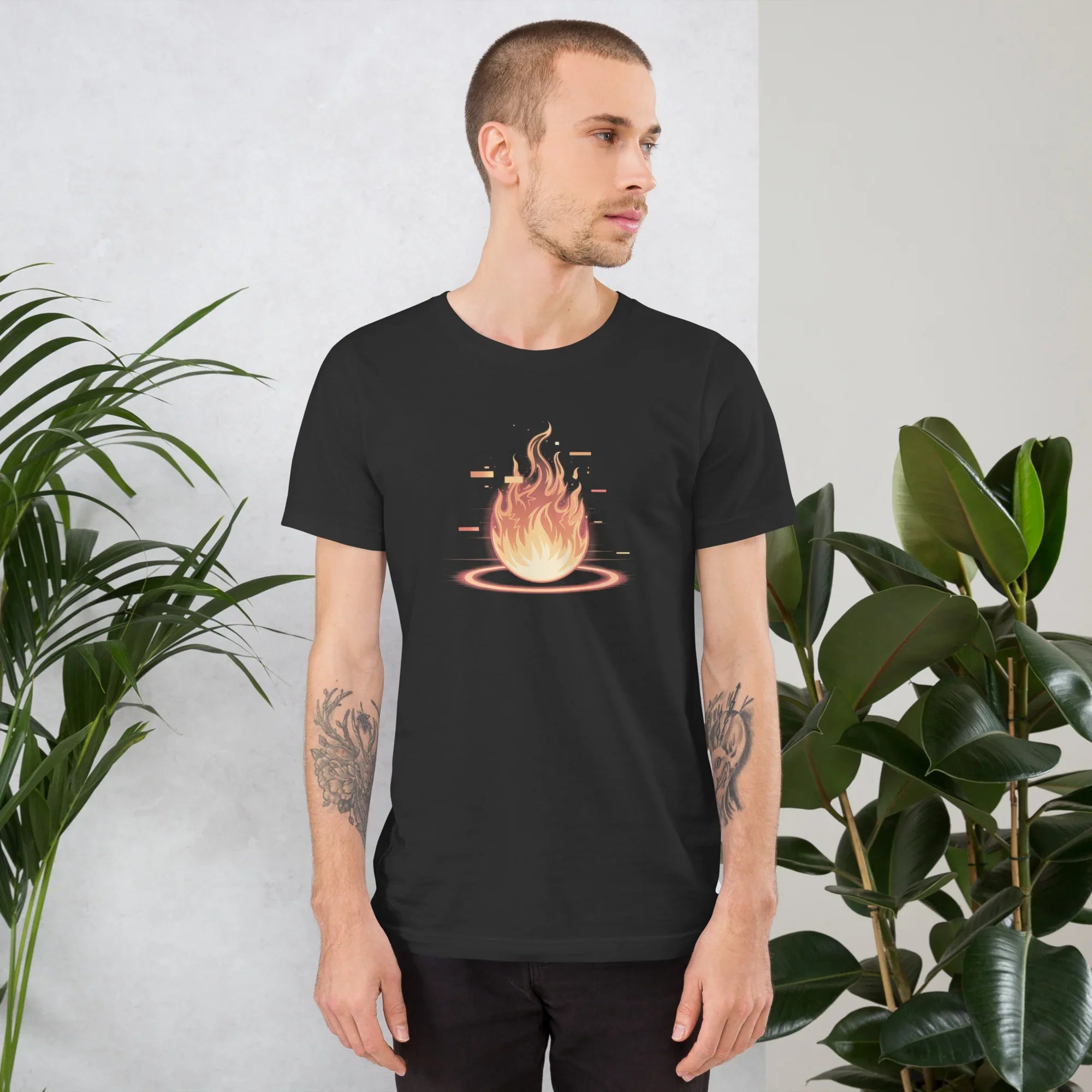 Fireball Graphic Shirt – Flame Energy Apparel for Action Fighters - RaZits
