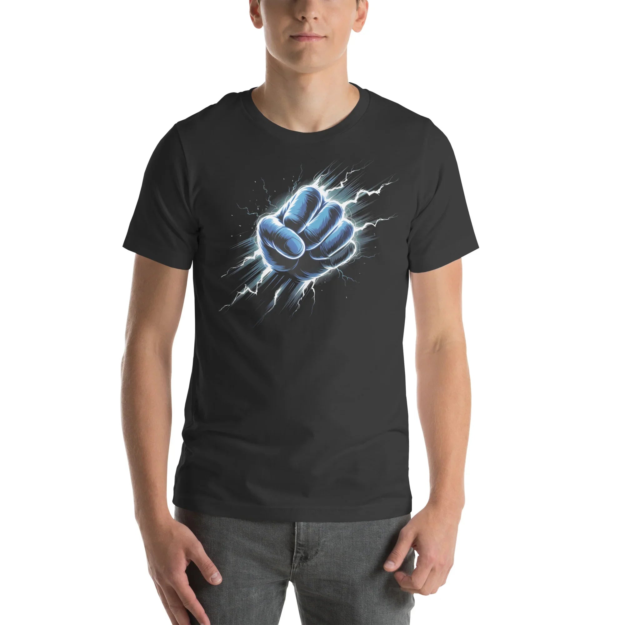 Electric Fist Graphic Shirt – Power Strike Apparel for Action Fighters - RaZits