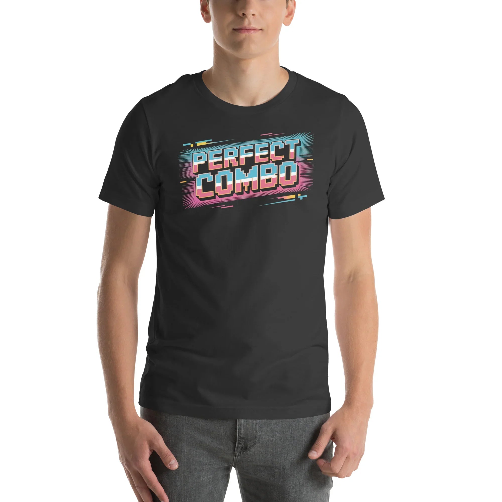 Perfect Combo Retro Arcade Graphic Tee – Pixel Power Burst Design - RaZits